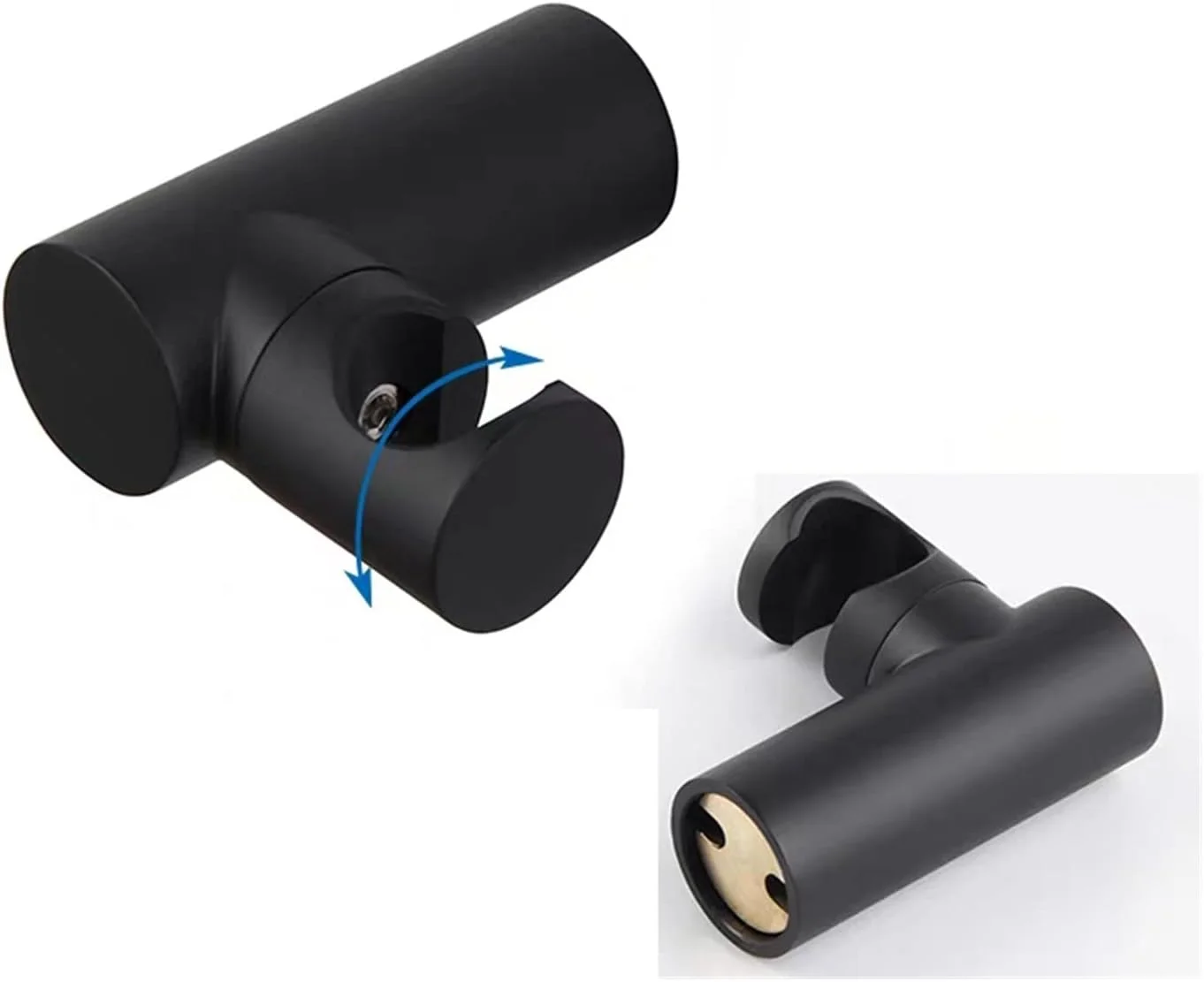 سر دوش دستی مشکی مات VejiA به همراه پایه نگهدارنده، اتصال دیواری و اتصالات برنجی