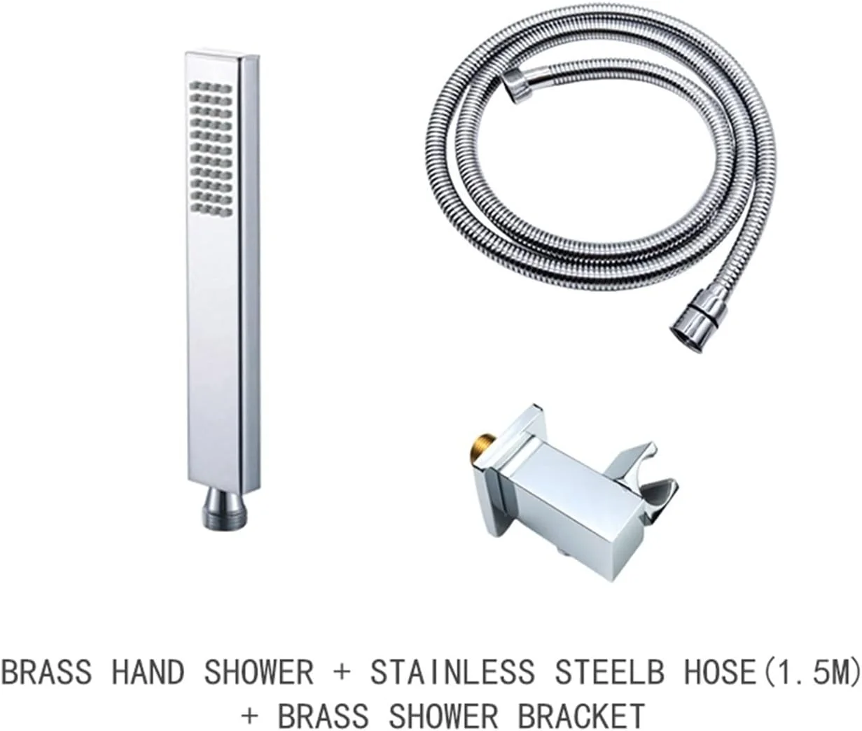 سردوش دستی برنجی VejiA جایگزین سردوش برای سیستم دوش حمام، مدرن، مربعی، گرد، بیضی، کروم براق