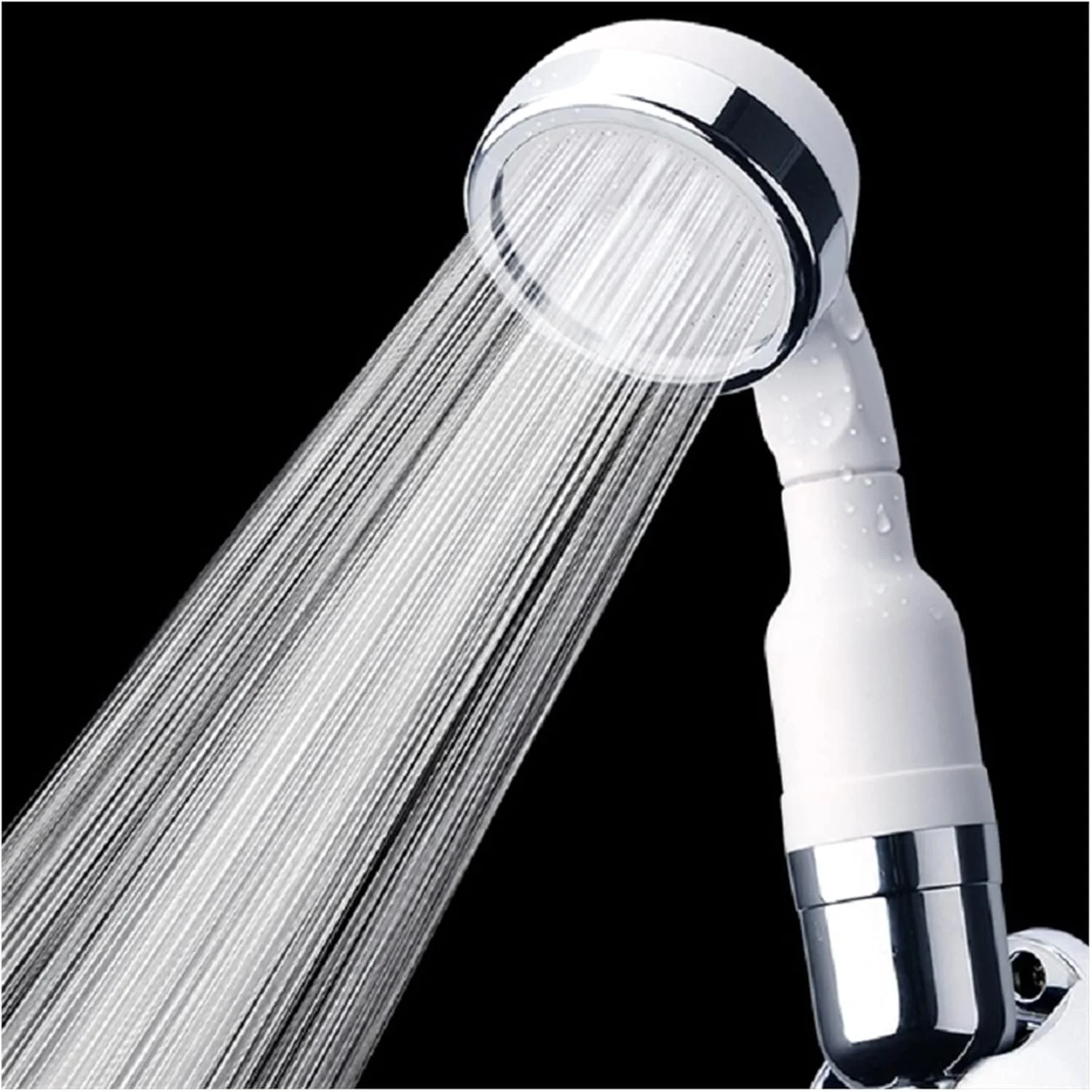 پنل دوش دستی سوراخکاری شده، سر دوش حمام فیلتر صرفه جویی در آب، نازل اسپری گرد دستی، سر دوش بارانی (سفید)