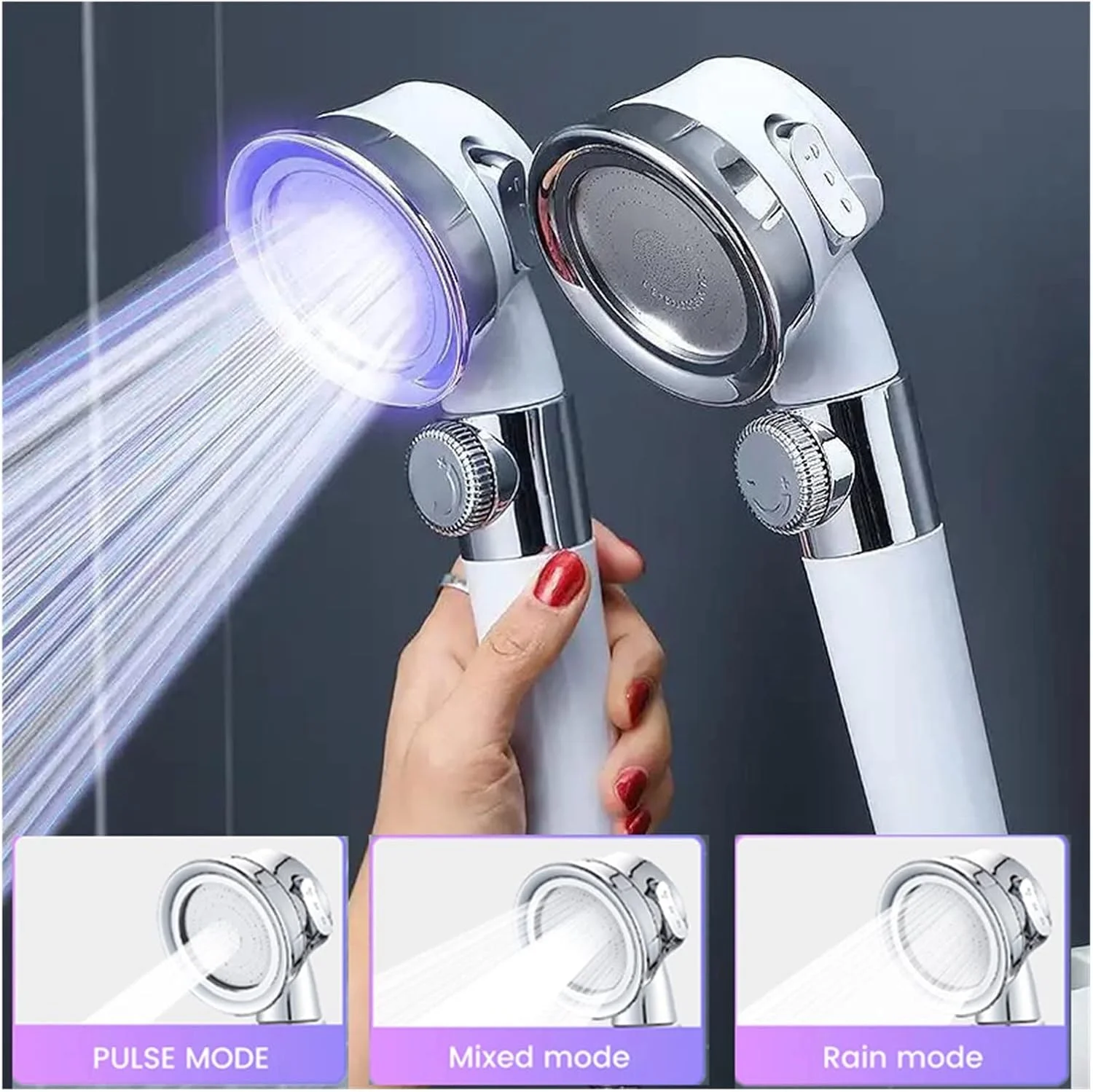 سری دوش دستی با قابلیت تنظیم 3 حالته به همراه دکمه توقف، صرفه جویی در مصرف آب، لوازم جانبی حمام، دوش بارانی فشار قوی (رنگ: 5 عدد پنبه فیلتر) (سفید) سری دوش دستی با قابلیت تنظیم 3 حالته به همراه دکمه توقف، صرفه جویی در مصرف آب، لوازم جانبی حمام، دوش بارانی فشار قوی (رنگ: 5 عدد پنبه فیلتر) (سفید)