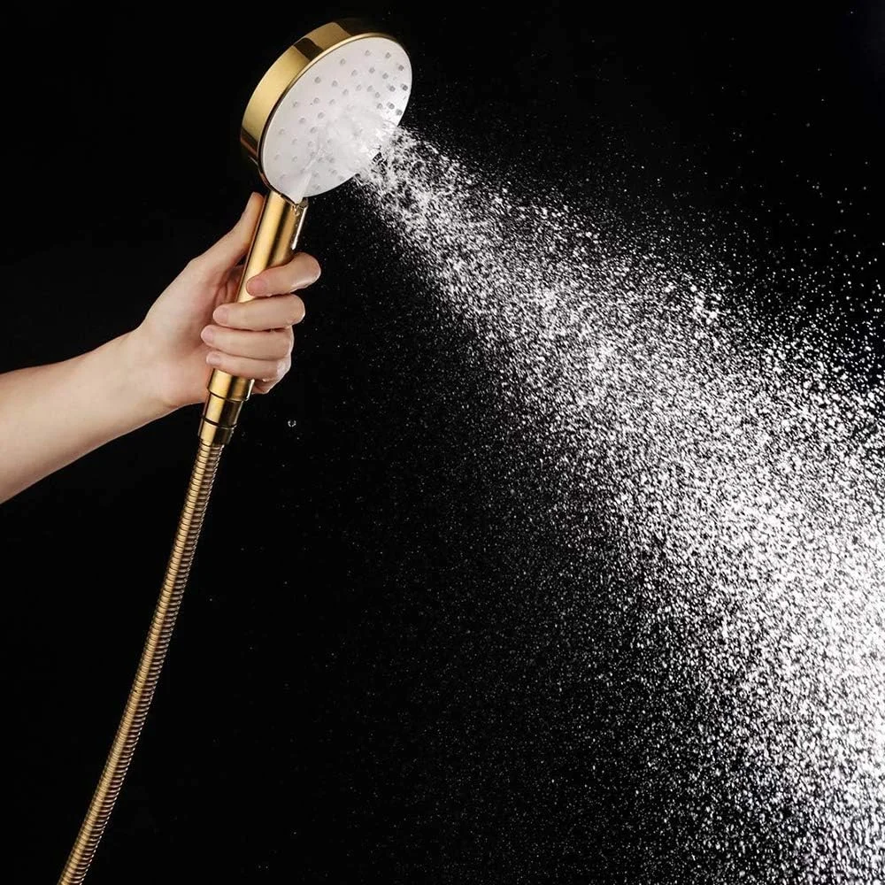 سردوش دستی، سردوش ABS با اسپری 3 حالته قابل تنظیم، سردوش دستی جهانی با فشار بالا و صرفه جویی در آب، طلایی (رنگ: طلایی ب) (طلایی ب)