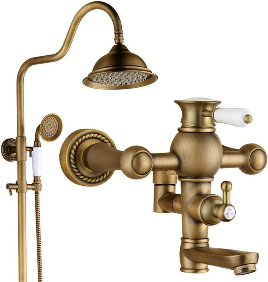 ست دوش دستی حمام، سیستم دوش دیواری، ست دوش ساده سازگار با تنظیم دمای آب، سر دوش حمام