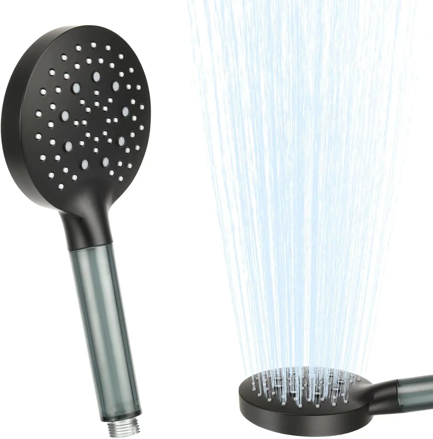 سردوش کمپینگ، سردوش دستی فشار قوی با شلنگ، 3 حالت و سردوش های جداشدنی، مشکی مات