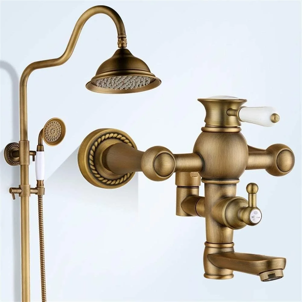 ست دوش دستی حمام، سیستم دوش دیواری، ست دوش ساده سازگار با تنظیم دمای آب، سر دوش حمام