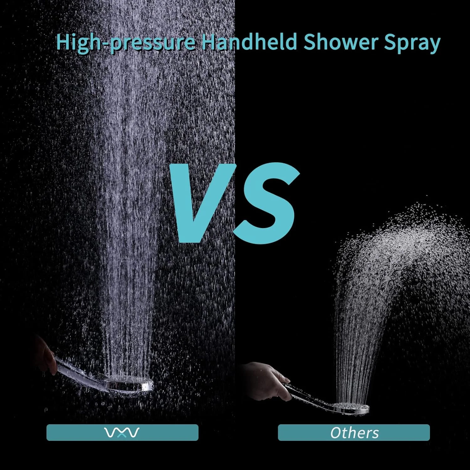 سردوش دستی فشار قوی VXV با 5 حالت پاشش و شلنگ استیل ضد زنگ برای شستشوی قدرتمند