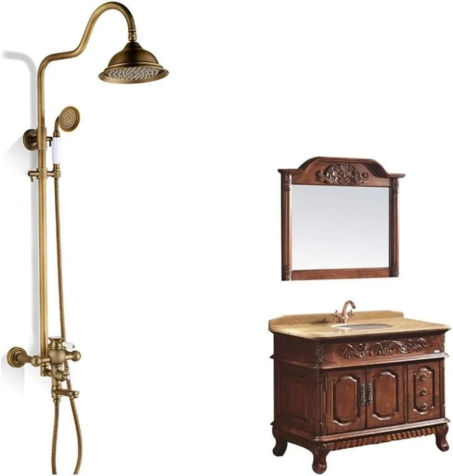 ست دوش دستی حمام، سیستم دوش دیواری، ست دوش ساده سازگار با تنظیم دمای آب، سر دوش حمام