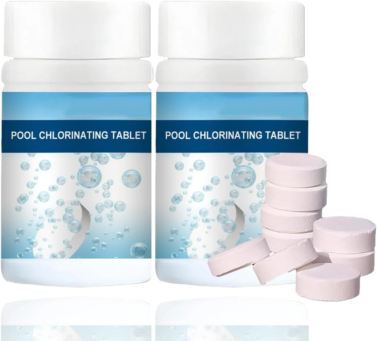 قرص های تمیز کننده استخر شنا Makbeaty، قرص های چند منظوره کلر برای ضد عفونی استخر شنا (2 * 100 عدد)