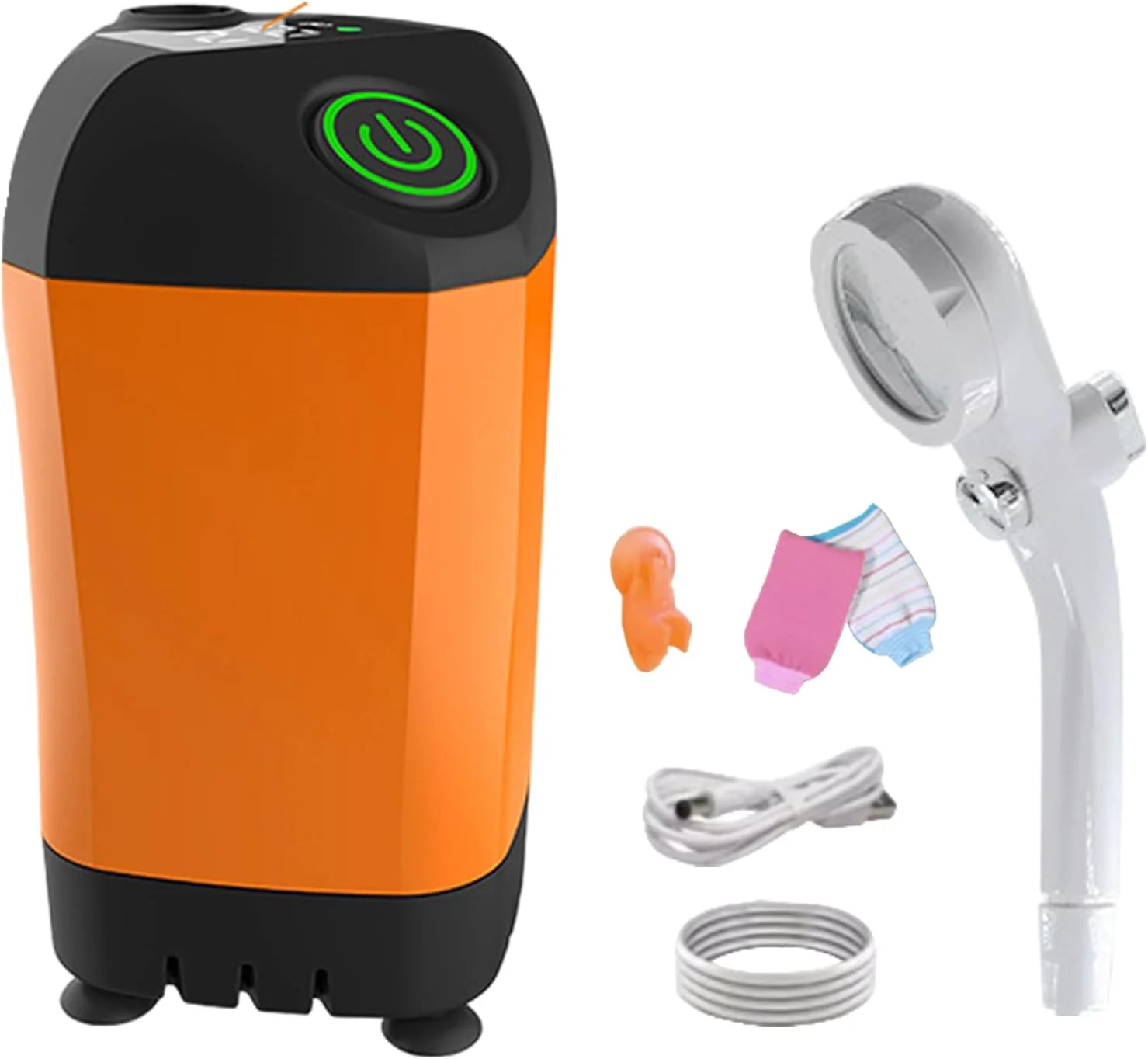 دوش کمپینگ - پمپ دوش ضد آب با سر دوش | سر دوش دستی جداشدنی با عملکرد چند منظوره برای مسافرت، تمیز کردن حیوانات خانگی و کوله گردی