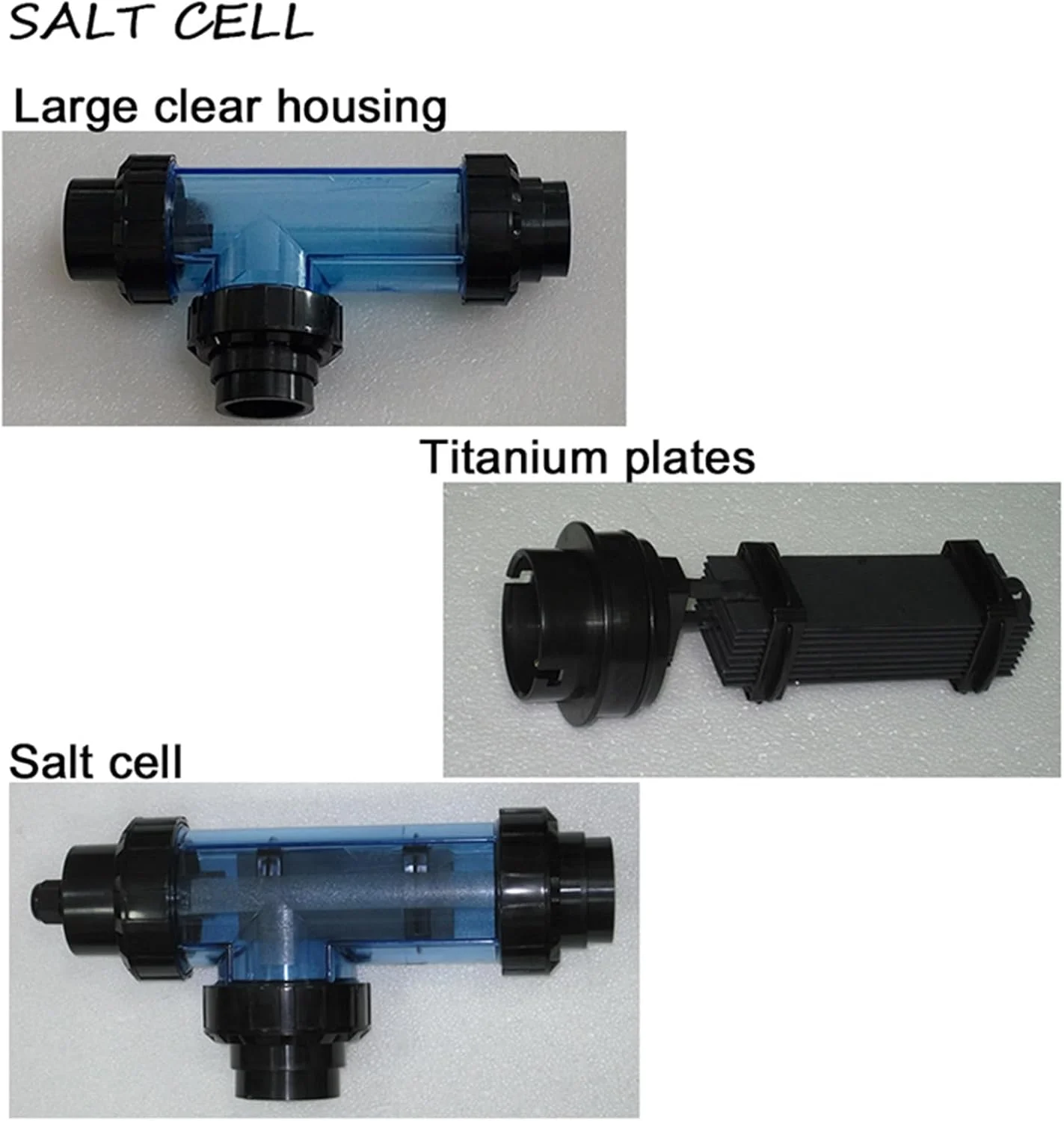 دستگاه کلرزن نمکی الکترولیتی OPSREY با خروجی 15 گرم در ساعت، 100 وات، ژنراتور کلر، کلرزن نمکی استخر، لوازم جانبی استخر، 30 گرمی