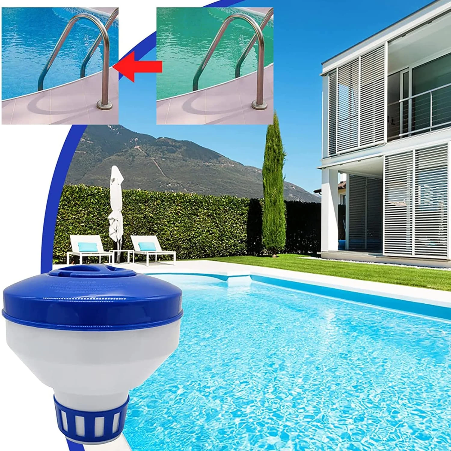 توزیع کننده شناور کلر استخر NVIVN، شناور کلر استخر، می تواند به طور موثر و یکنواخت در استخر توزیع شود، چرخش جریان قابل تنظیم، مناسب برای شناورهای بزرگ استخر