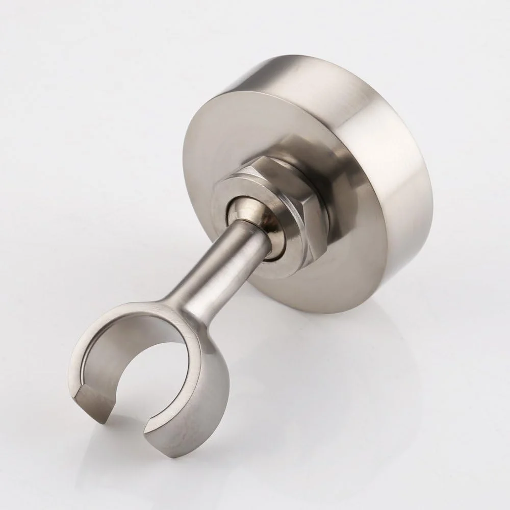 نگهدارنده دوش دستی برنجی حمام، قابل تنظیم و نصب روی دیوار، نیکل برس خورده