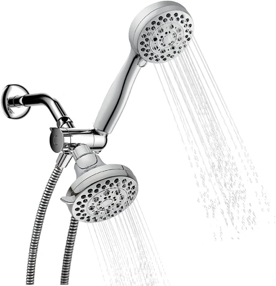 سری دوش دستی Weisy، ترکیب سر دوش بارانی با ۵ حالت پاشش، سر دوش فشار قوی به همراه شیر سه راهی و شلنگ استیل ضد زنگ، نگهدارنده سر دوش دستی کروم براق مناسب حمام سری دوش دستی Weisy، ترکیب سر دوش بارانی با ۵ حالت پاشش، سر دوش فشار قوی به همراه شیر سه راهی و شلنگ استیل ضد زنگ، نگهدارنده سر دوش دستی کروم براق مناسب حمام