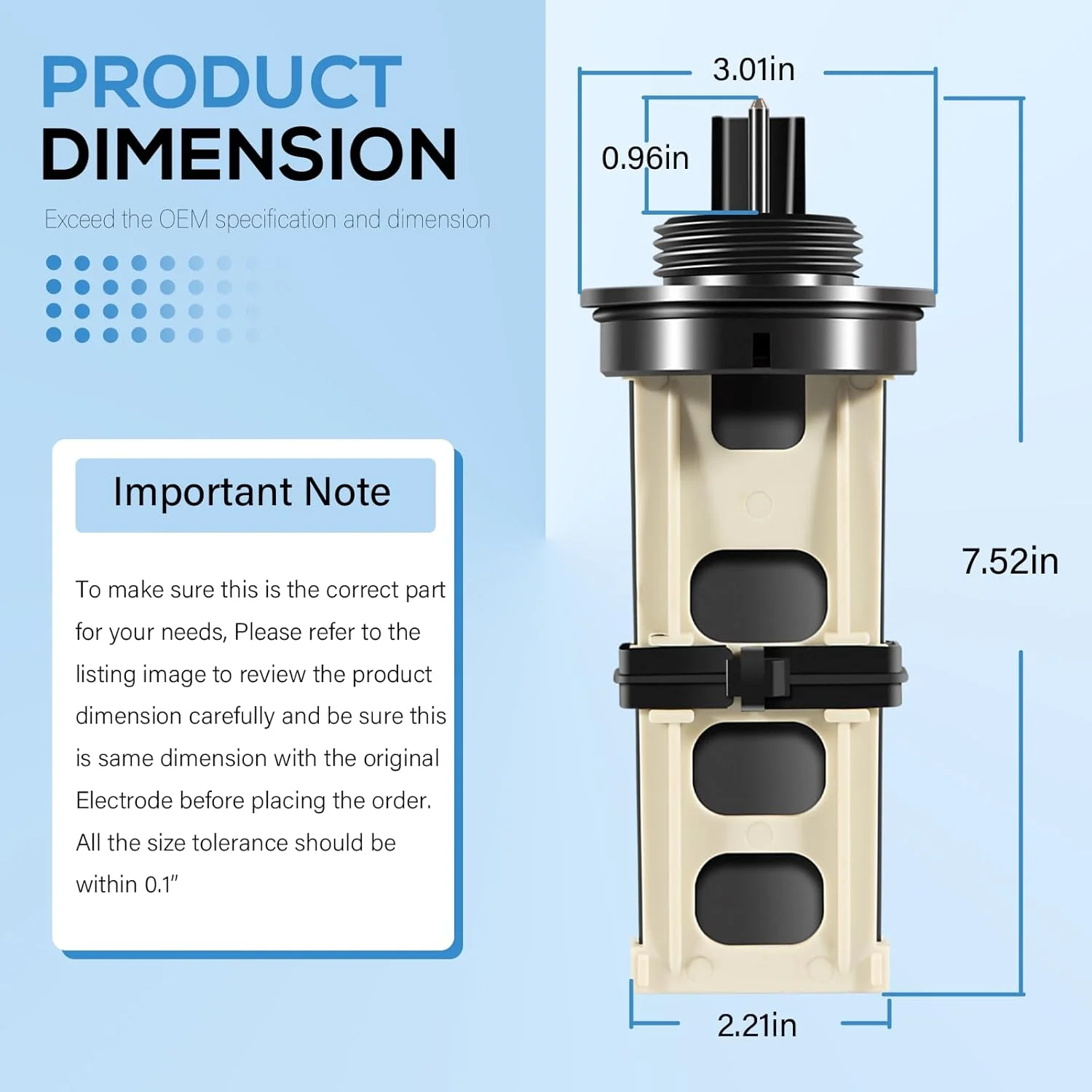 الکترود تیتانیومی 11904 برای سیستم پمپ کلر نمکی کریستال کلیر اینتکس ECO6110، ECO6220، ECO6230، QS1200، ECO8220