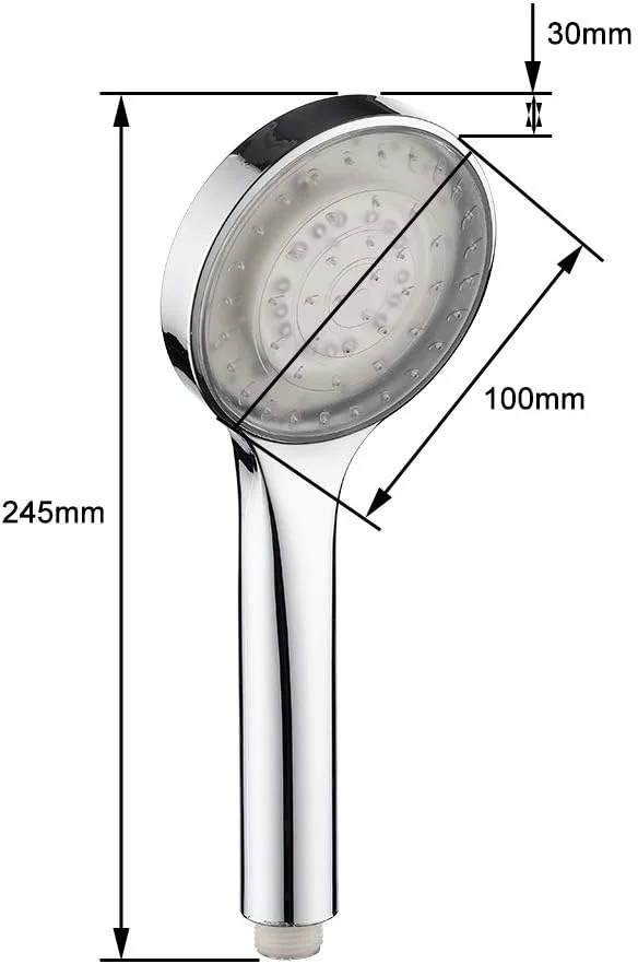 سردوش دستی فشار قوی با اسپری قدرتمند، تغییر رنگ با دما (3 رنگ)