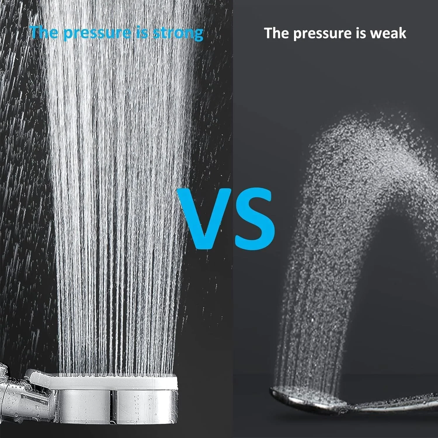 سردوش دستی پرفشار یلاژوی - سردوش صرفه جویی در آب، 5 حالت پاشش، رابط جهانی G1/2 برای خانه، اسپا، هتل و باشگاه