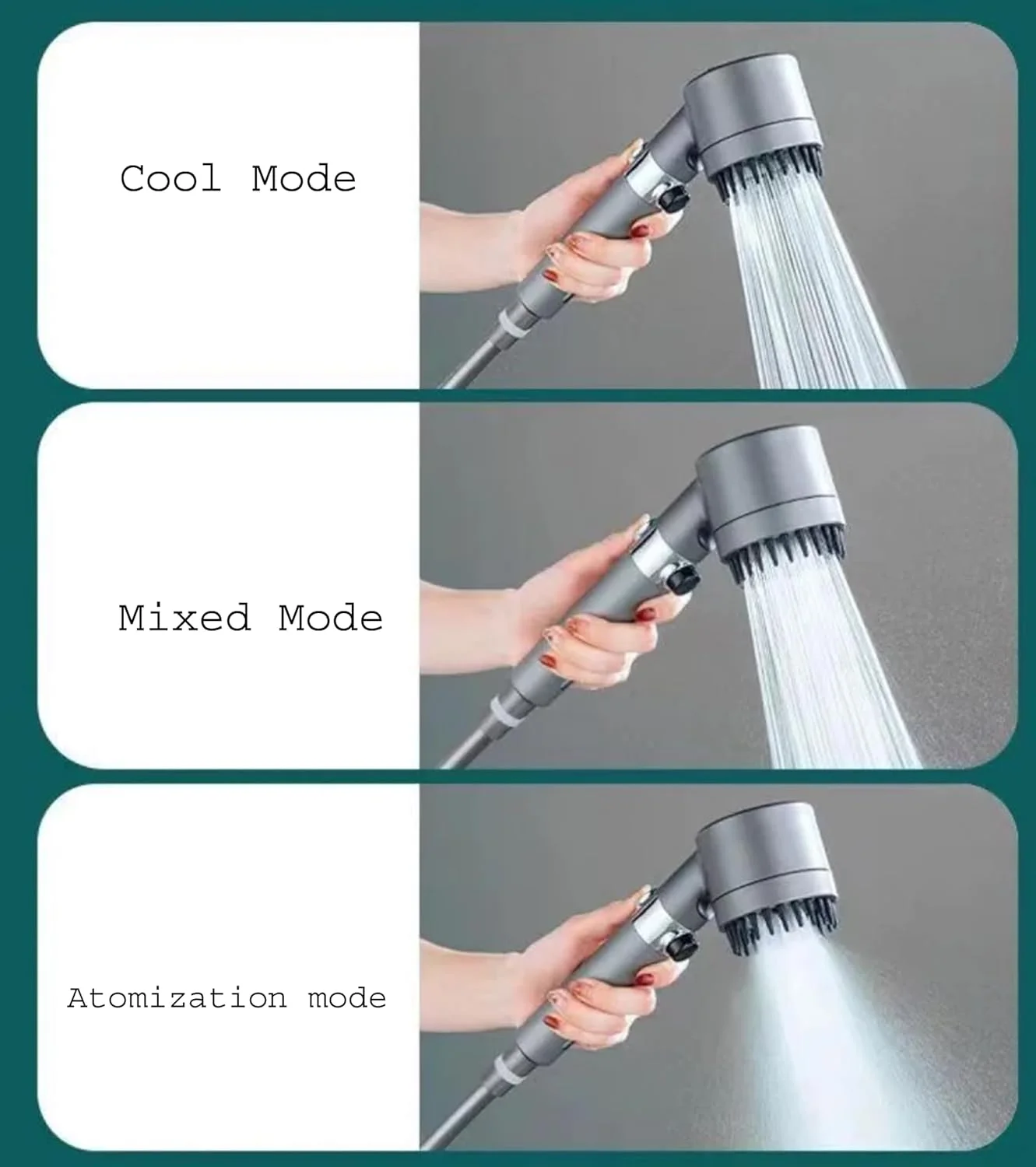 سردوش دستی پرفشار قابل حمل Zaroon، دارای 3 حالت با دکمه روشن/خاموش، سردوش ماساژ چند منظوره سردوش دستی پرفشار قابل حمل Zaroon، دارای 3 حالت با دکمه روشن/خاموش، سردوش ماساژ چند منظوره