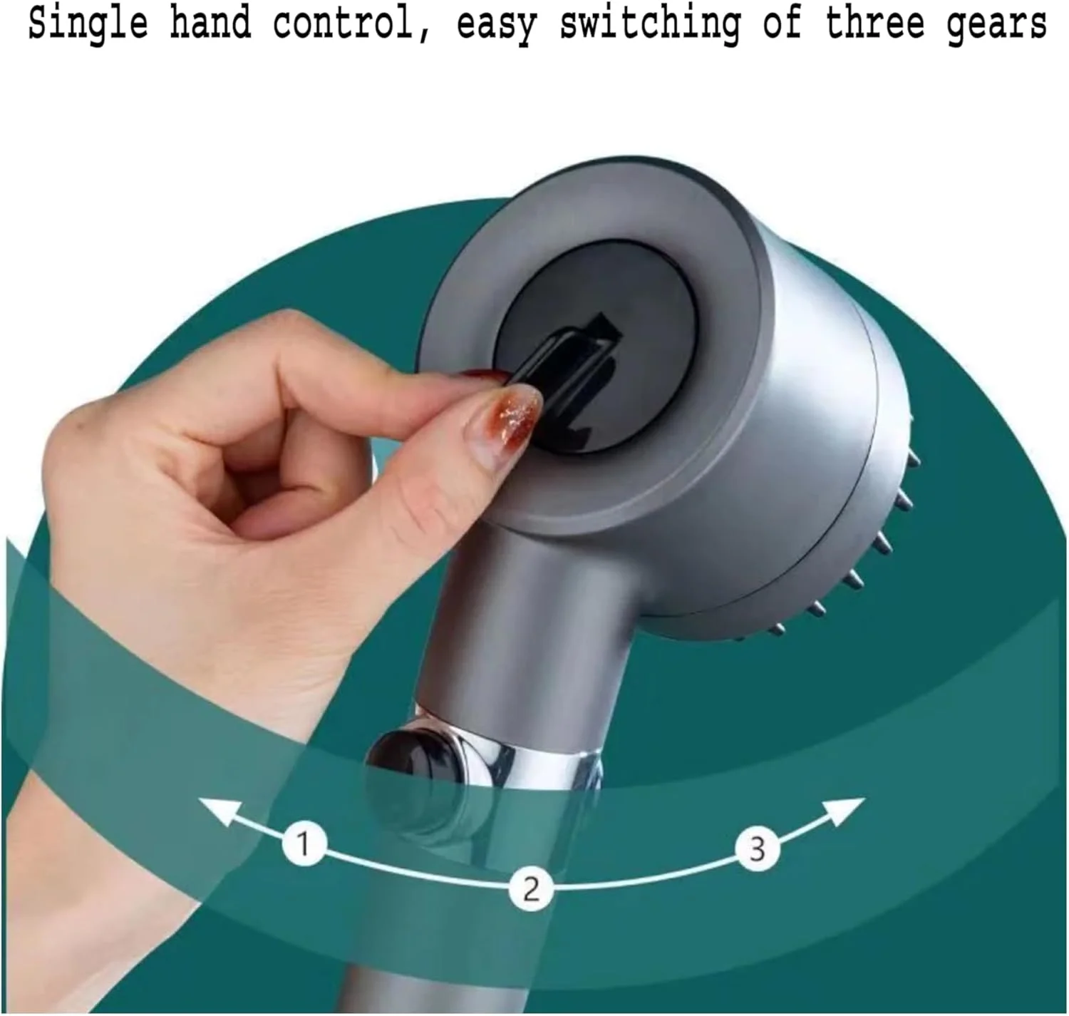 سردوش دستی پرفشار قابل حمل Zaroon، دارای 3 حالت با دکمه روشن/خاموش، سردوش ماساژ چند منظوره سردوش دستی پرفشار قابل حمل Zaroon، دارای 3 حالت با دکمه روشن/خاموش، سردوش ماساژ چند منظوره