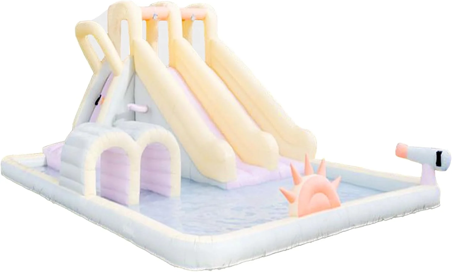 سرسره آبی بادی، پارک آبی بزرگ و سرگرم کننده با سرسره برای کودکان به همراه استخر، مناسب مهمانی بزرگسالان در حیاط خلوت