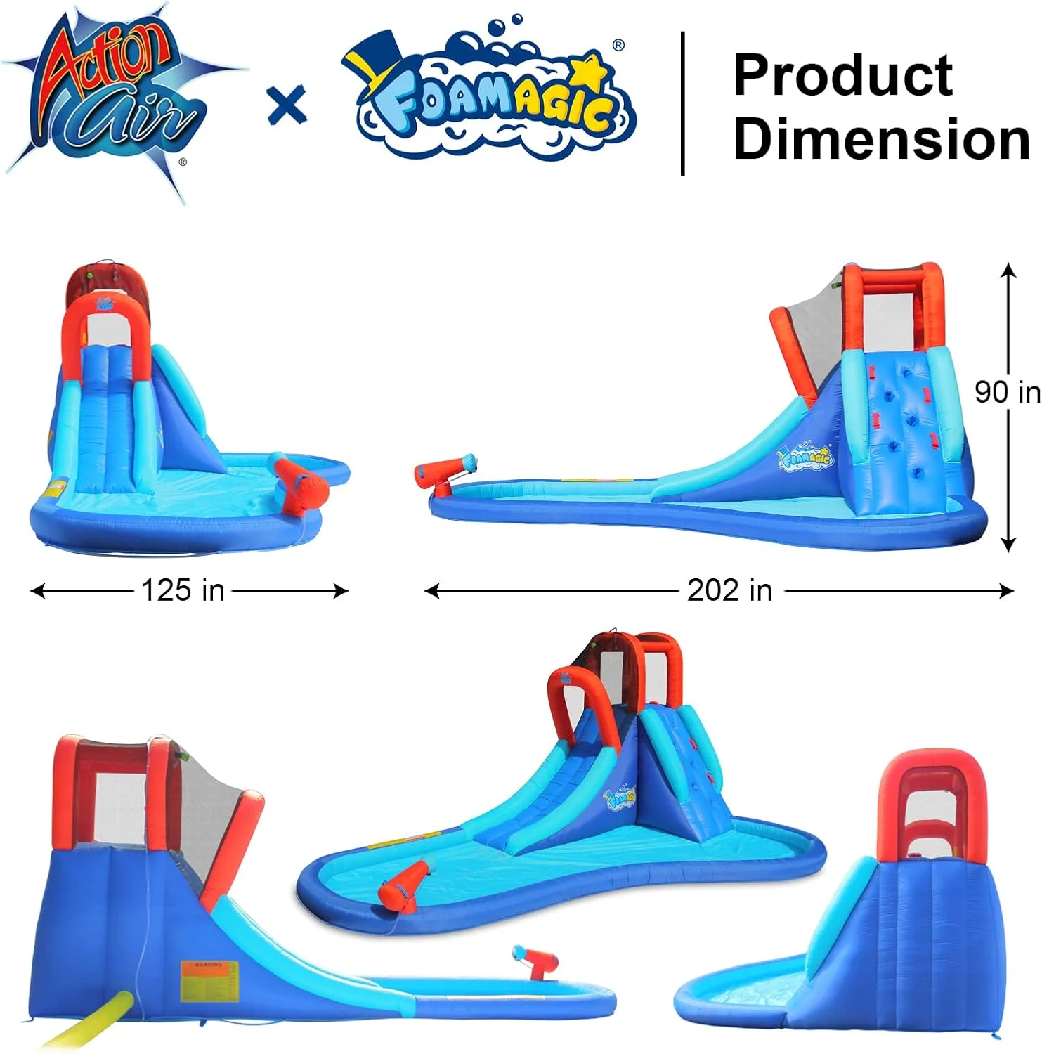 سرسره آبی بادی اکشن ایر با حباب (6104)