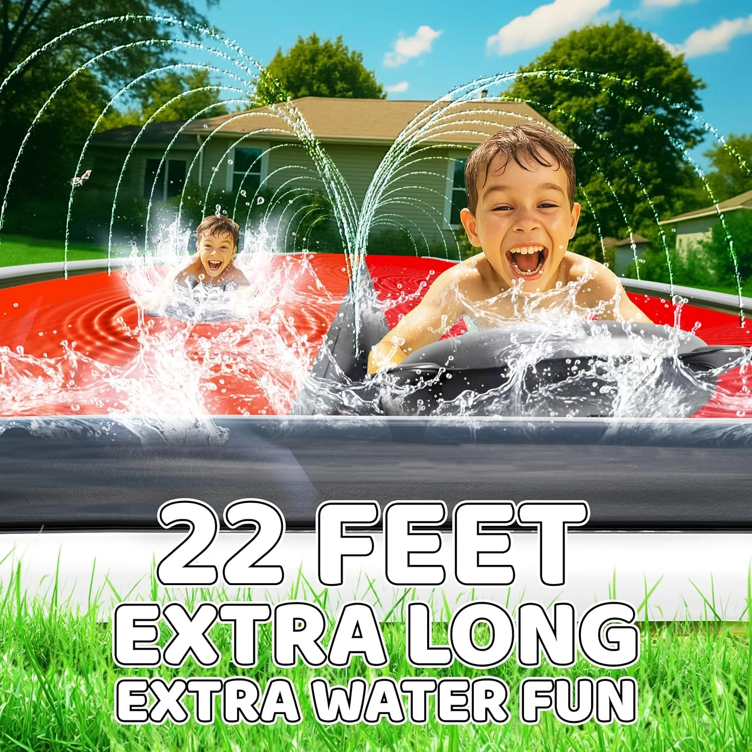 جامبو سرسره آبی دزدان دریایی 6.7 متری با ضربه گیرهای بادی، سرسره لغزنده فوق العاده بلند، شامل 2 تخته بدنه، اسباب بازی آبی در فضای باز کودکان