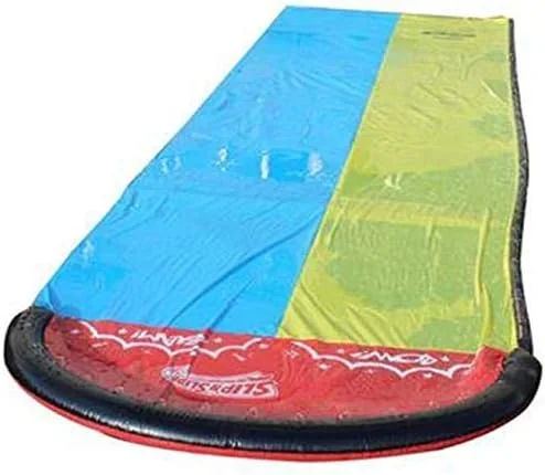 سرسره آبی، سرسره موج‌سوار با دو مسیر لغزنده، اسباب‌بازی‌های مهمانی آب تابستانی کودکان، سرسره آبی بسیار ضخیم و ضد سایش برای حیاط خلوت تابستانی کودکان