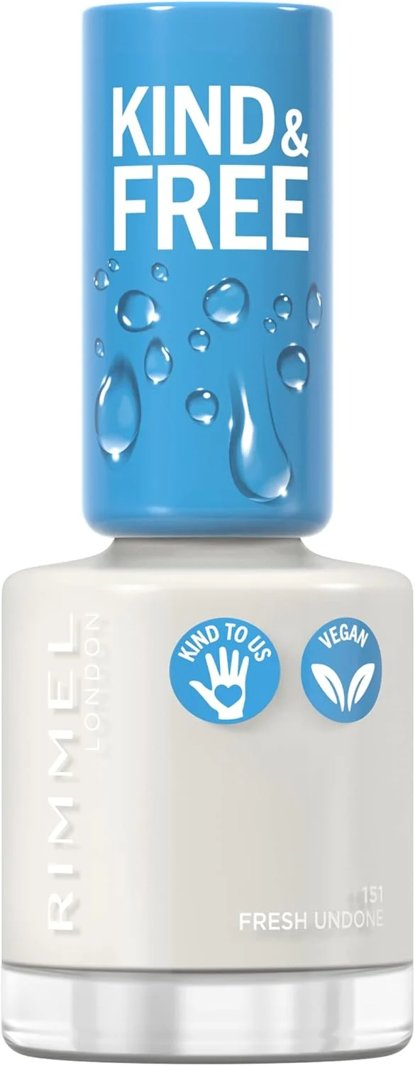لاک ناخن پاک و ملایم ریمِل - پوشش نهایی قابل تنفس با فرمول گیاهی، حجم 8 میلی لیتر، رنگ 151 Fresh Undone