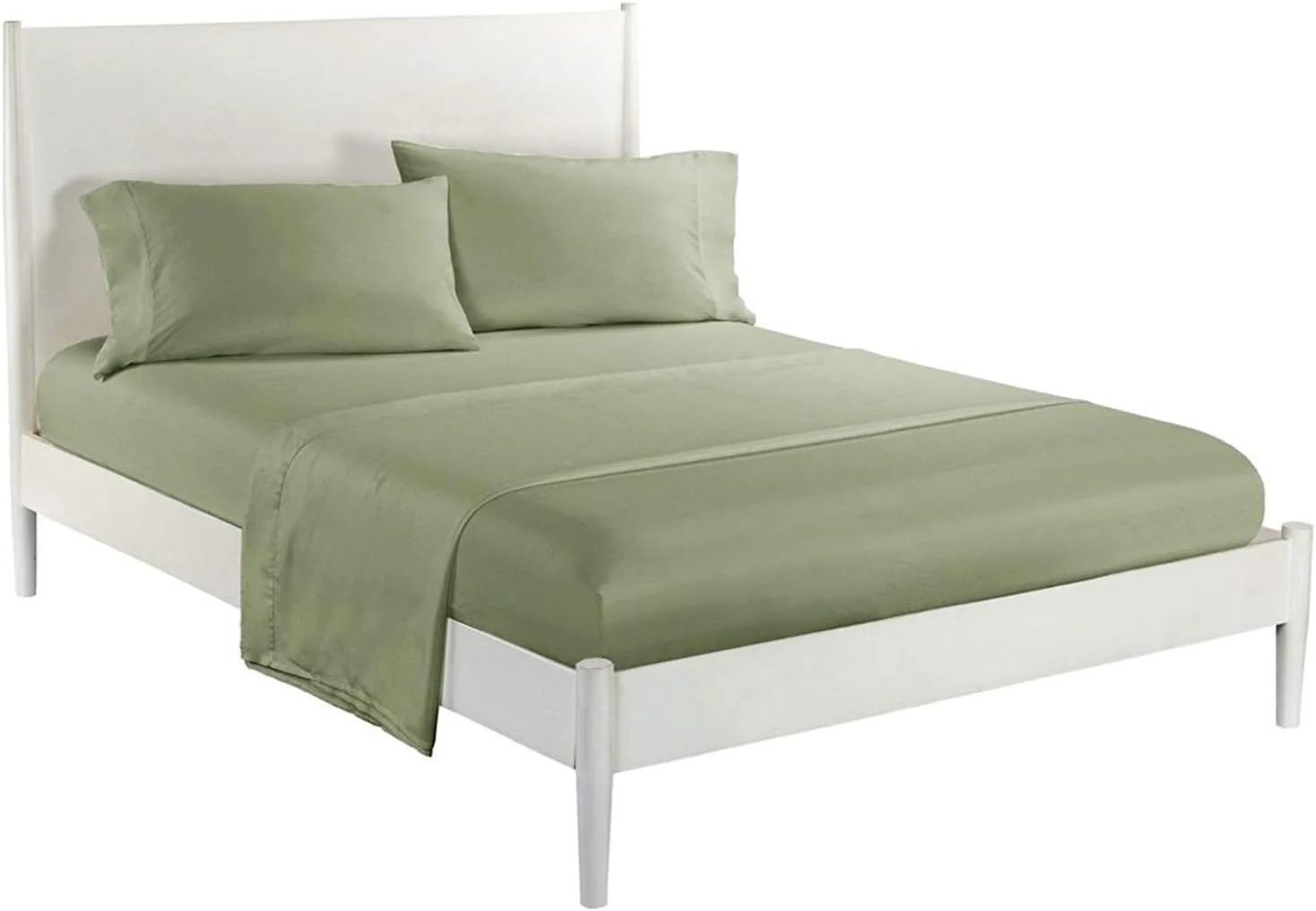 ست ملحفه تخت خواب دو نفره آکسفورد چویس، میکروفیبر 500، 4 تکه، جیب های عمیق 41 سانتی متری، بدون چروک (سبز)