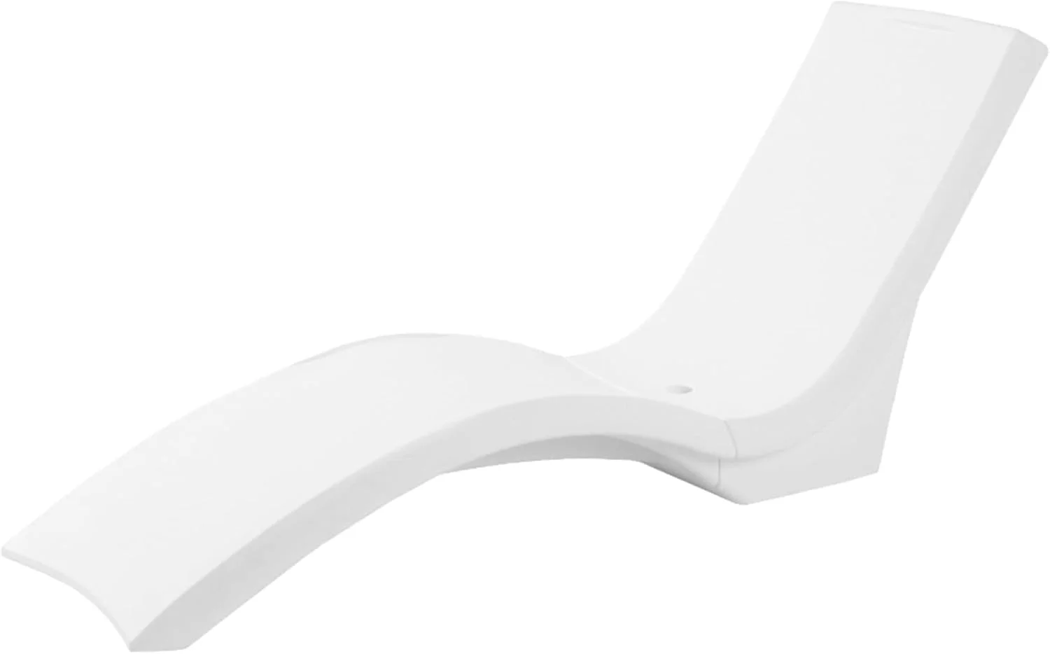 صندلی استخری Step2 Vero، مقاوم در برابر محو شدن، مبلمان پاسیو ضد آب، صندلی استراحت کنار استخر برای قفسه آفتابگیر، قابل استفاده در استخرهای با قفسه تا عمق 9 اینچ یا عرشه بیرونی استخر، وزن دار، سفید