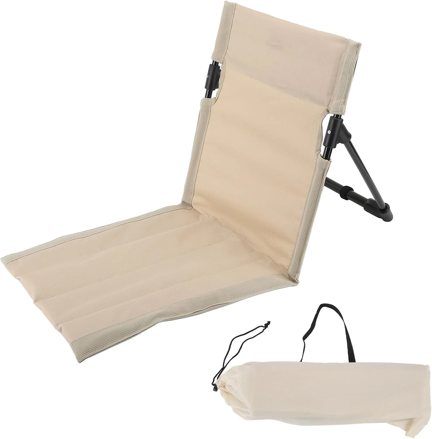 صندلی تاشو ساحلی تووی، صندلی های تاشو و قابل حمل برای کمپینگ و ساحل، پشتی قابل تنظیم با کیف حمل، مناسب برای آفتاب گرفتن
