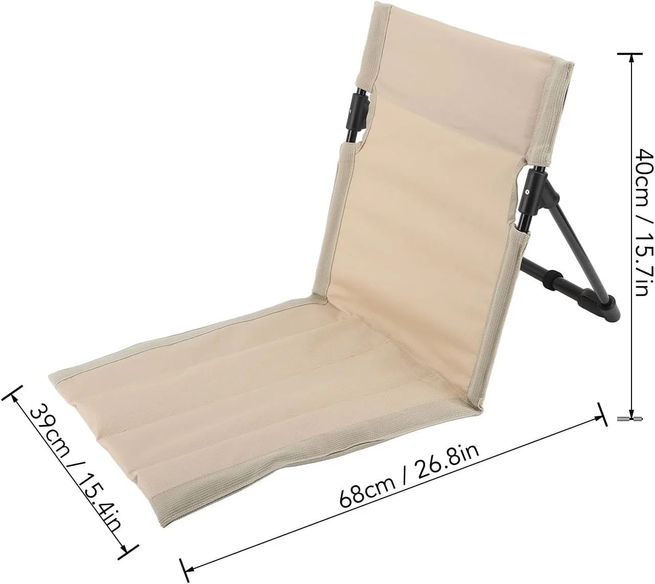 صندلی تاشو ساحلی تووی، صندلی های تاشو و قابل حمل برای کمپینگ و ساحل، پشتی قابل تنظیم با کیف حمل، مناسب برای آفتاب گرفتن