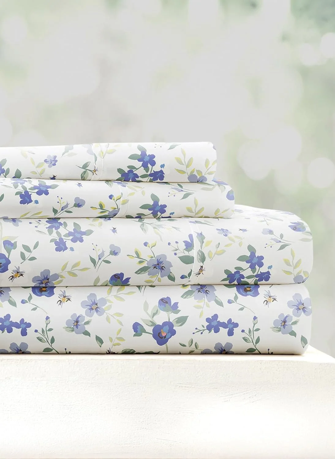 ست ملحفه 4 تکه کویین Linen Market (طرح گل آبی روشن) - خوابی بهتر از همیشه با این ملحفههای فوقالعاده نرم و خنک برای تخت کویین سایز خود تجربه کنید - مناسب برای تشکهای تا عمق 16 اینچ ست ملحفه 4 تکه کویین Linen Market (طرح گل آبی روشن) - خوابی بهتر از همیشه با این ملحفههای فوقالعاده نرم و خنک برای تخت کویین سایز خود تجربه کنید - مناسب برای تشکهای تا عمق 16 اینچ
