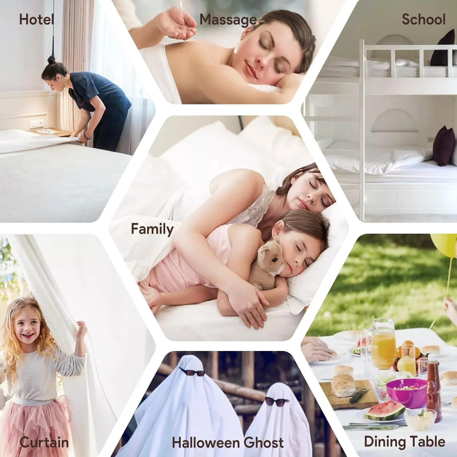 ملحفه های تخت یک نفره Maple&Stone، بسته 6 عددی، ملحفه های نرم میکروفیبر برای خانه، سالن ها، هتل ها، ملحفه های یک نفره فلت عمده