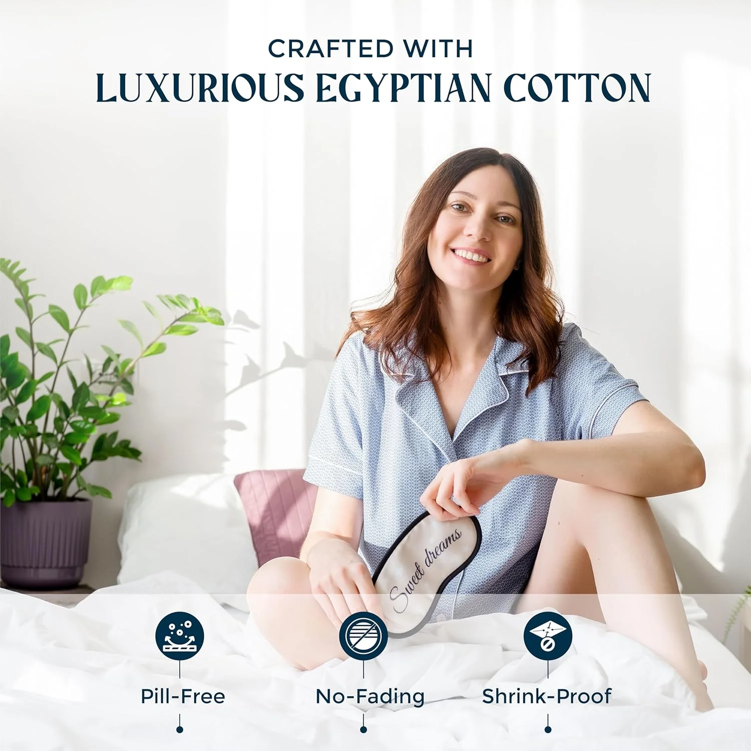 ملحفه کالیفرنیا کینگ سایز از جنس 100% پنبه مصری میفر - ست ملحفه 4 تکه لوکس، نرم، خنک کننده، بافت ساتن با عمق 17 اینچ - رنگ Taupe