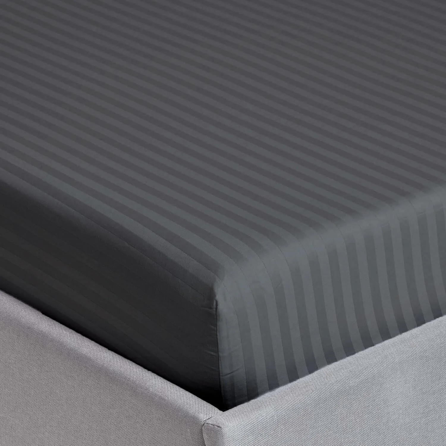 ست ملحفه کش دار عمیق با رو بالشتی (خاکستری، کویین (150x200+30 سانتی متر))