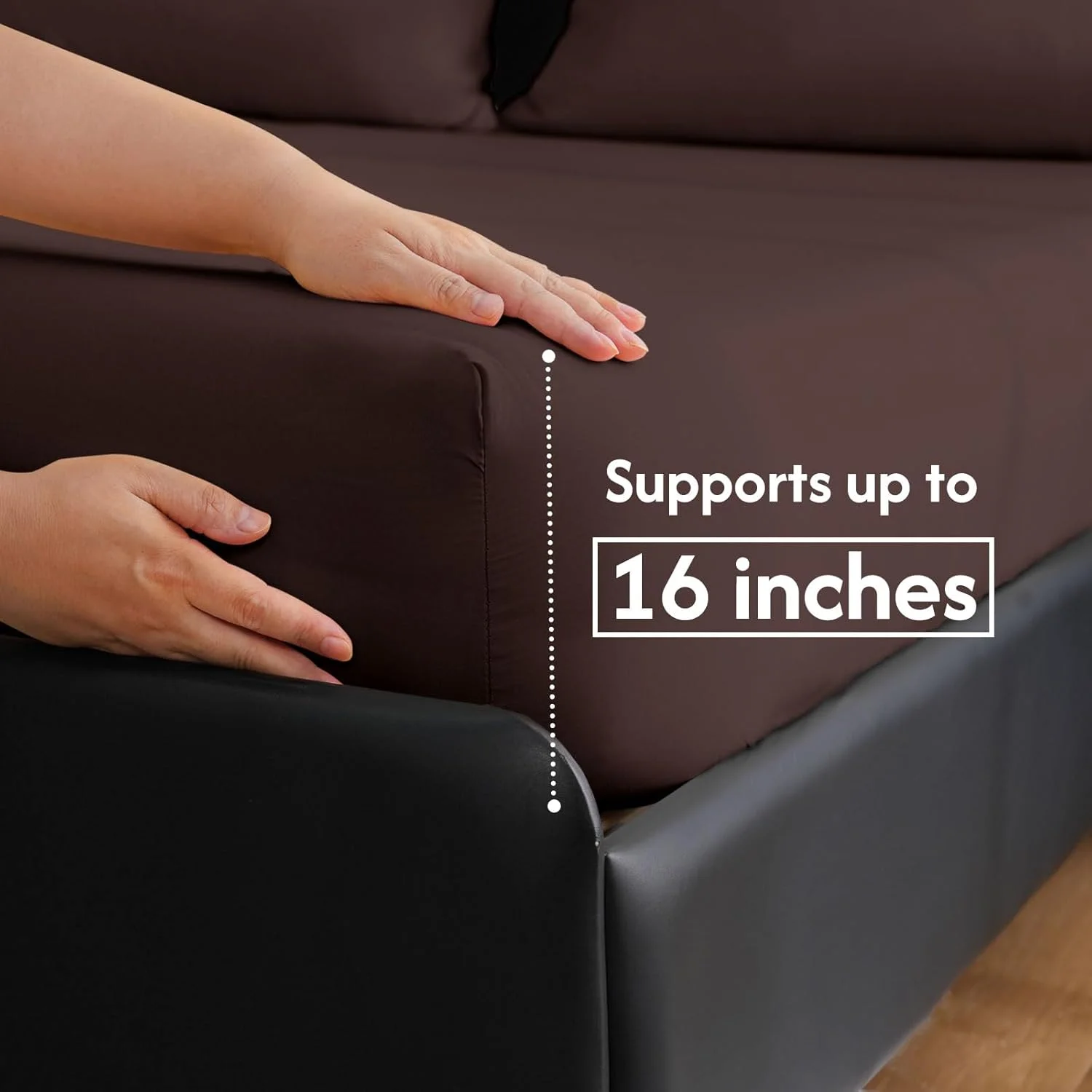 ست ملحفه تخت خواب تنفسی MCO - ملحفه های ریون ساخته شده از بامبو - ست ملافه خنک با جیب عمیق 16 اینچی (4 تکه، کینگ، قهوه ای شکلاتی)