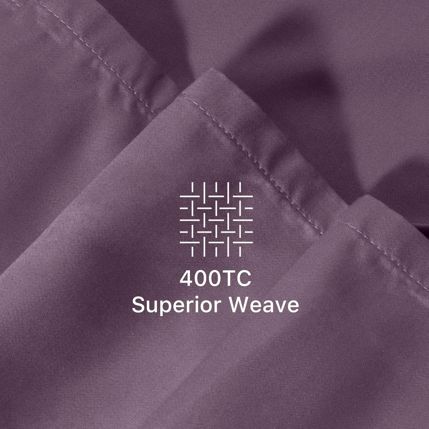 ست ملحفه تخت خواب بامبو پلی استر نرم نیچرفیلد 400، ست ملحفه کوئین با جیب عمیق 16 اینچی، ملحفه لوکس ابریشمی 4 تکه شامل ملحفه کش دار، ملحفه تخت و 2 روبالشی برای خانه و هتل، کوئین بنفش