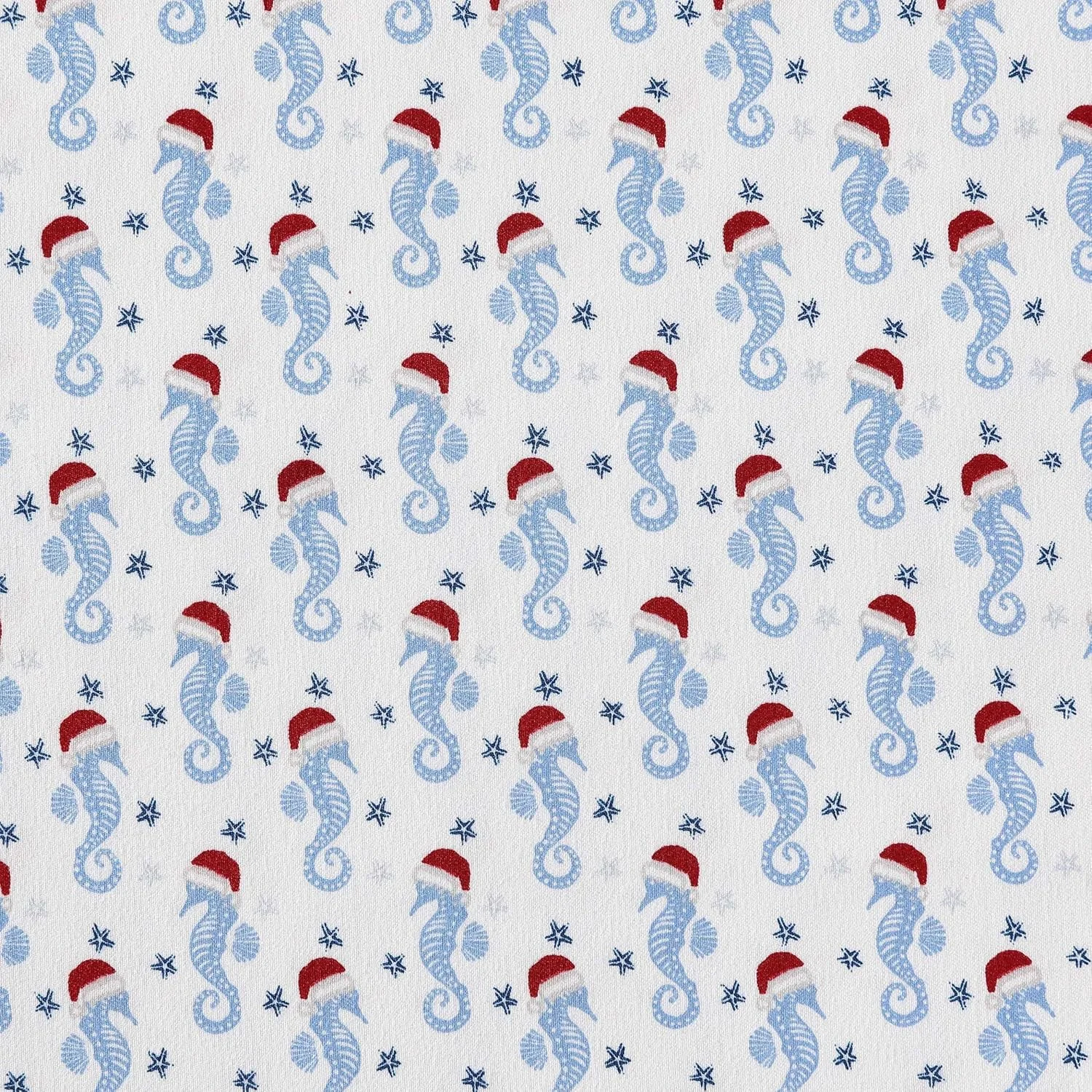 ست ملحفه کامل ناتیکا، ست روتختی فلانل برس خورده، ملزومات نرم و راحت اتاق، دارای گواهی Oeko-Tex (اسب دریایی تعطیلات آبی، کامل)