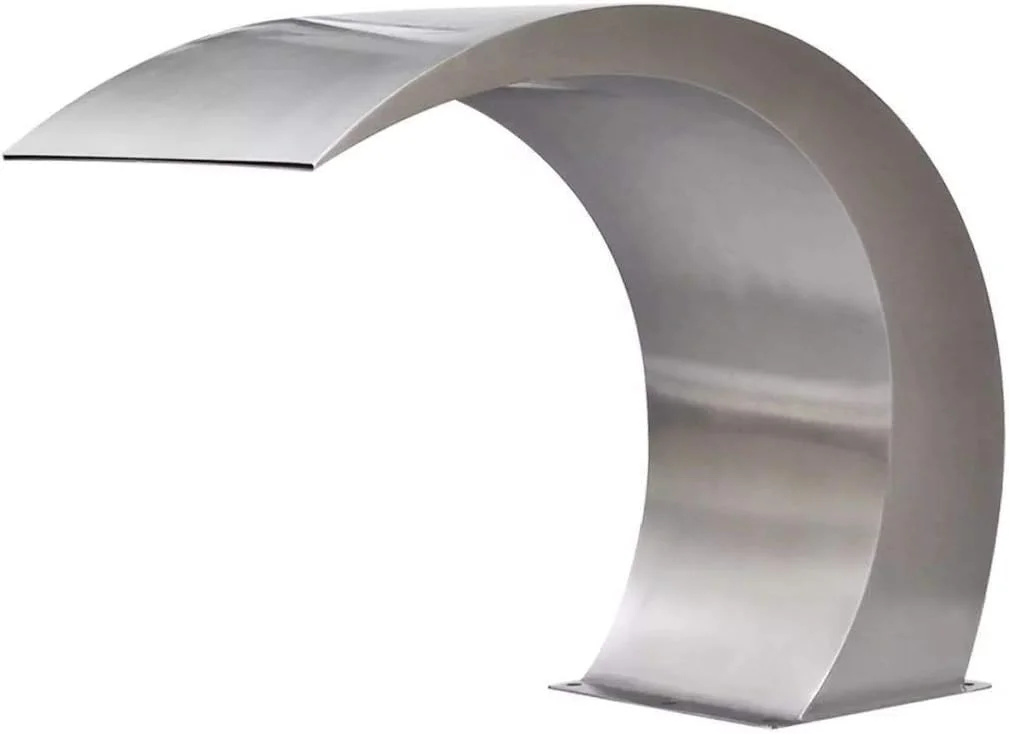 آبنمای استیل باغی 45X30X60 سانتی‌متر، آبشار مناسب برای استخرها، حوضچه‌ها و باغ