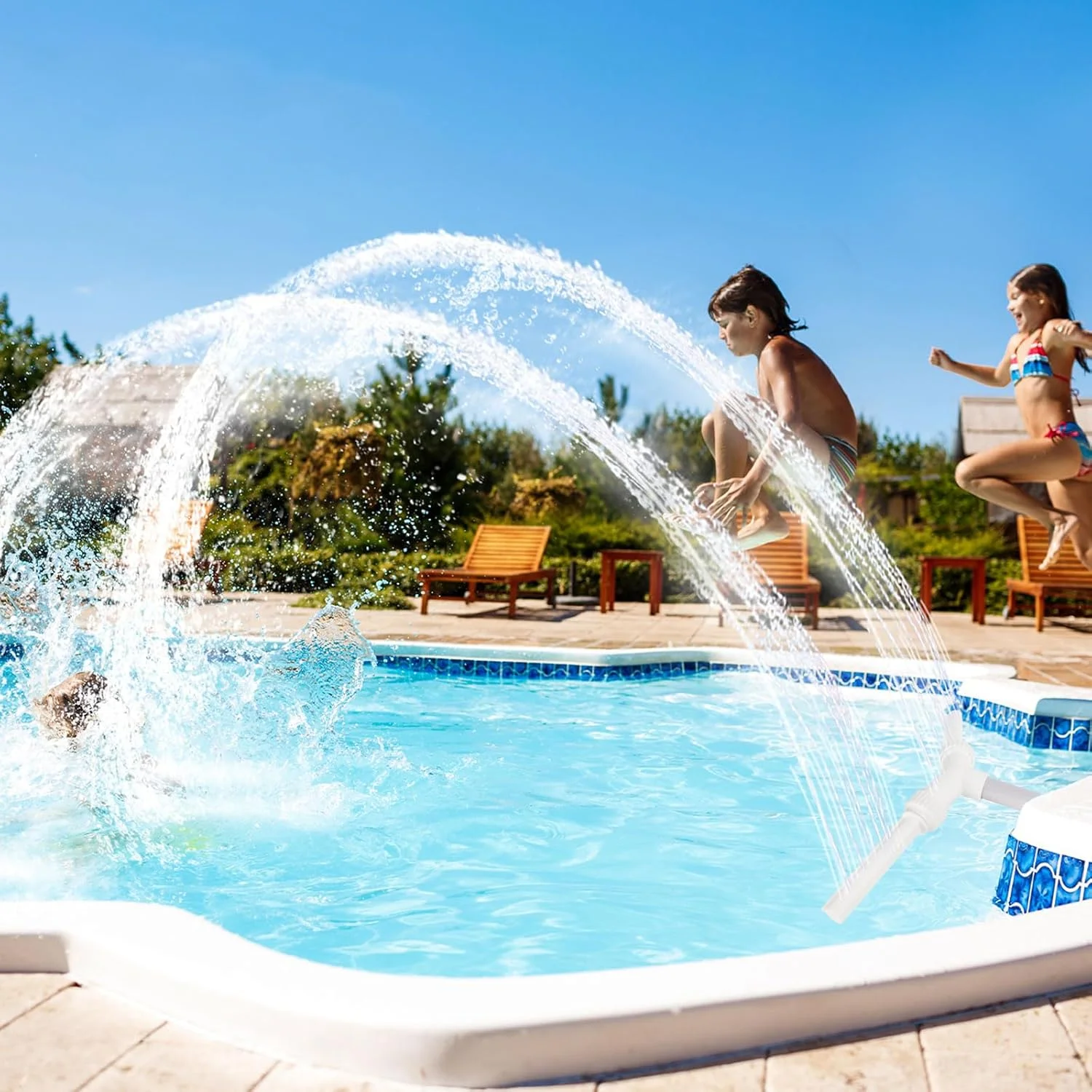 آبنمای استخری HFATMOS با دو نازل، فواره آبشاری قابل تنظیم، اسپری فواره آبشاری برای استخرهای روکار و توکار، مناسب برای اتصالات برگشتی استخر 1.5 اینچی، تزئین استخر، سفید آبنمای استخری HFATMOS با دو نازل، فواره آبشاری قابل تنظیم، اسپری فواره آبشاری برای استخرهای روکار و توکار، مناسب برای اتصالات برگشتی استخر 1.5 اینچی، تزئین استخر، سفید