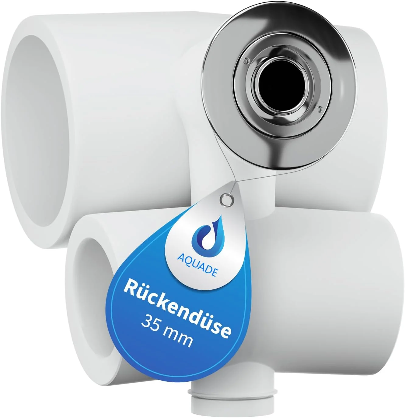 نازل جت آب آکاد، نازل آب برای جکوزی گردابی، قطر 35 میلی متر، سوراخ 20 میلی متر، فلز روکش کروم