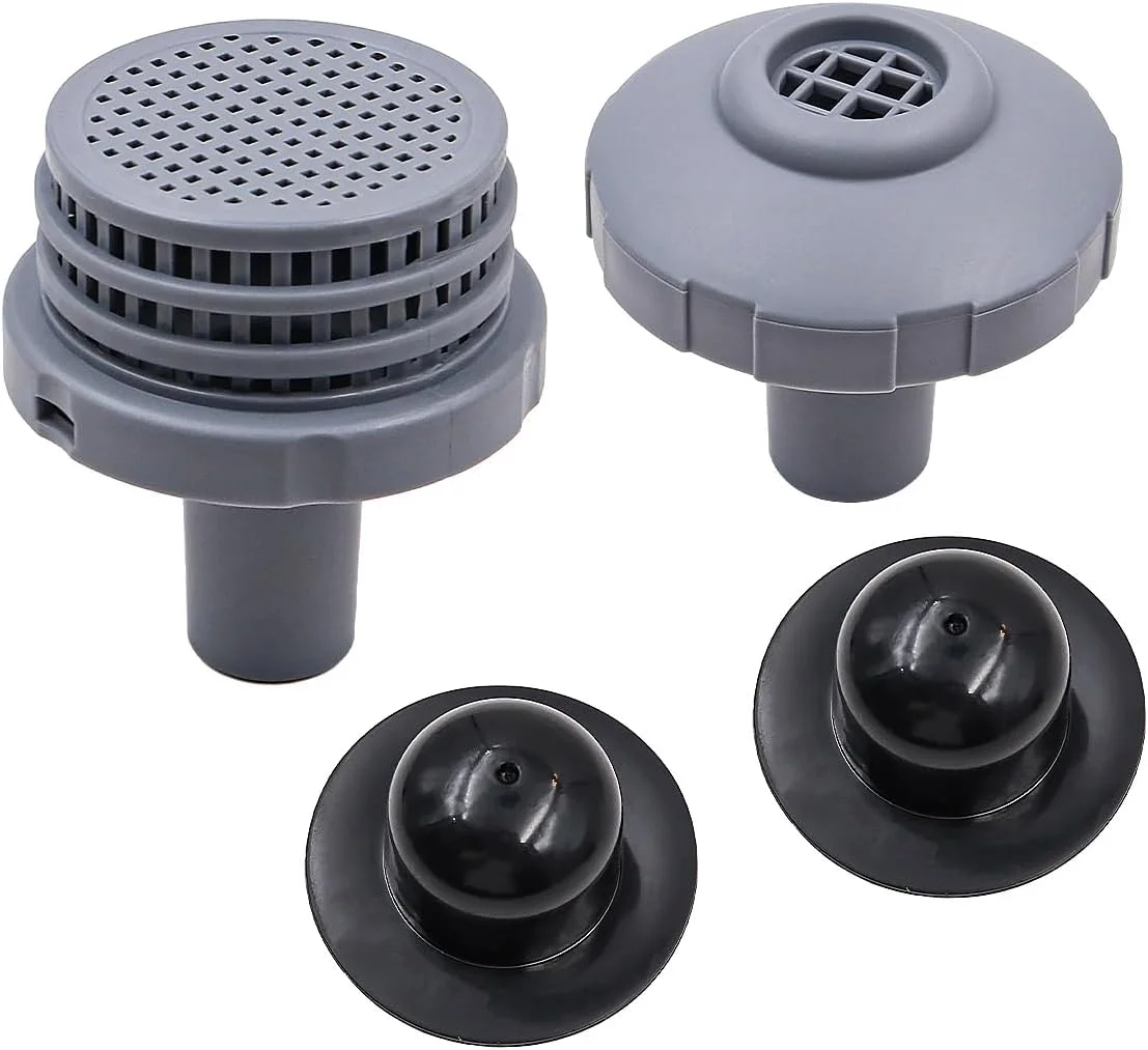 مجموعه اتصالات جت آب استخر شنا Alnicov با توری صافی خروجی، نازل ورودی و درپوش سوراخ با اتصالات 1.25 اینچی