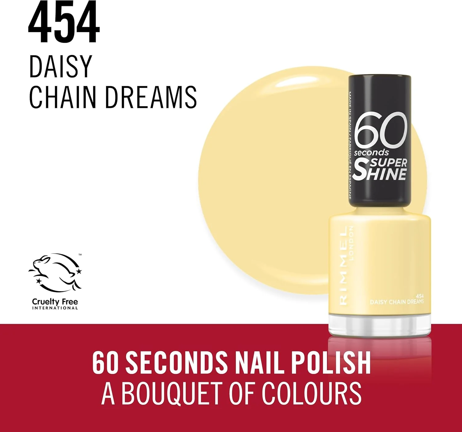 لاک ناخن سوپر شاین 60 ثانیه ای ریمل لاندن - 454 Daisy Chain Dreams لاک ناخن سوپر شاین 60 ثانیه ای ریمل لاندن - 454 Daisy Chain Dreams