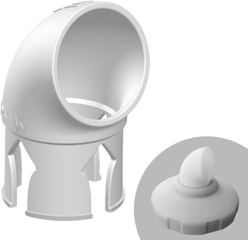 نازل ورودی استخر edaltec، نازل زاویه دار چرخشی 360 درجه، مناسب برای خروجی نازل استخر اینتکس، لوازم جانبی تمیز کننده گردش هوا، قطر 32 میلی متر، سفید