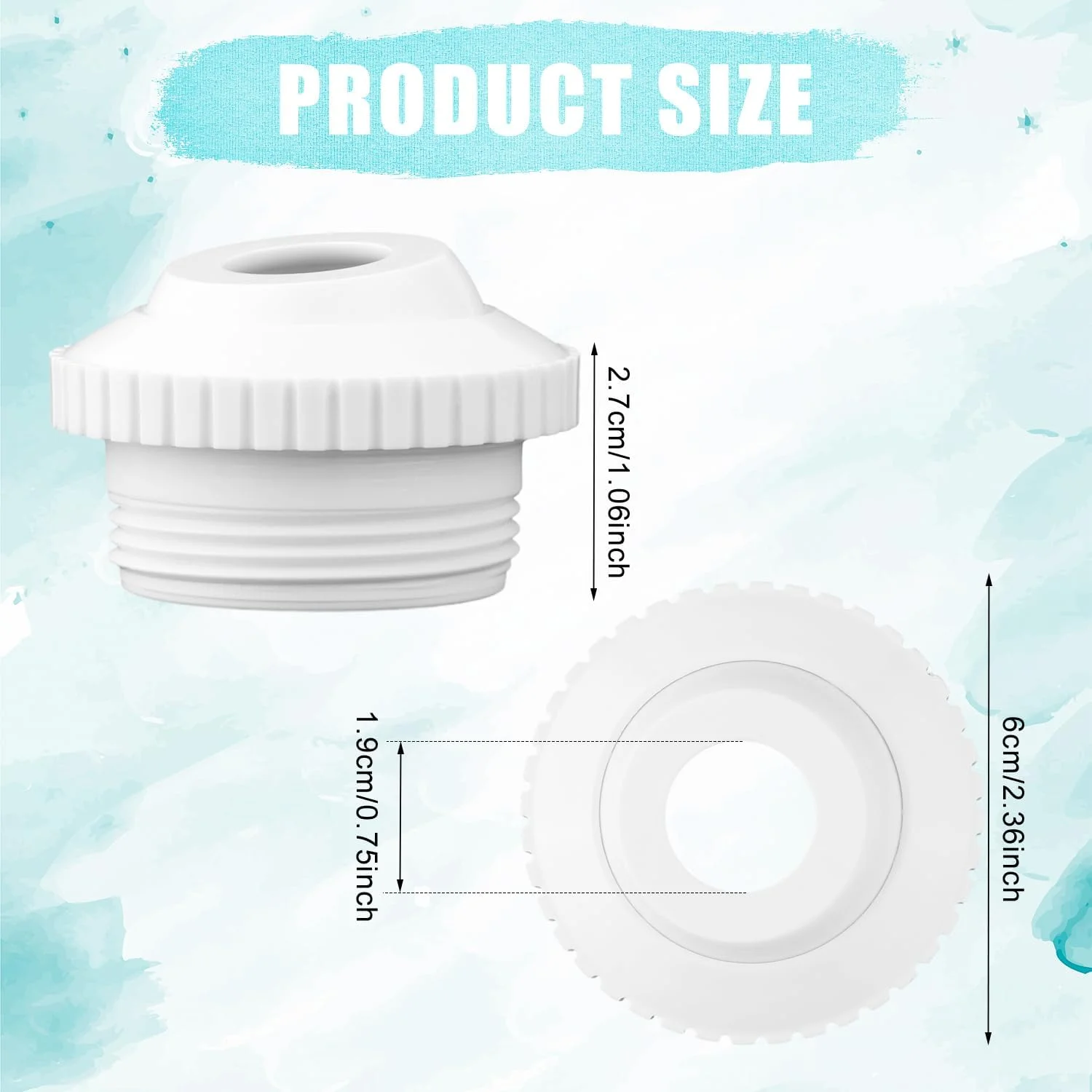 2 عدد نازل جت استخر، نازل ورودی چشمی جریان جهت دار جت برگشتی استخر، اتصالات ورودی جریان برای جایگزینی اتصالات نازل جت خروجی آب استخر 2 عدد نازل جت استخر، نازل ورودی چشمی جریان جهت دار جت برگشتی استخر، اتصالات ورودی جریان برای جایگزینی اتصالات نازل جت خروجی آب استخر