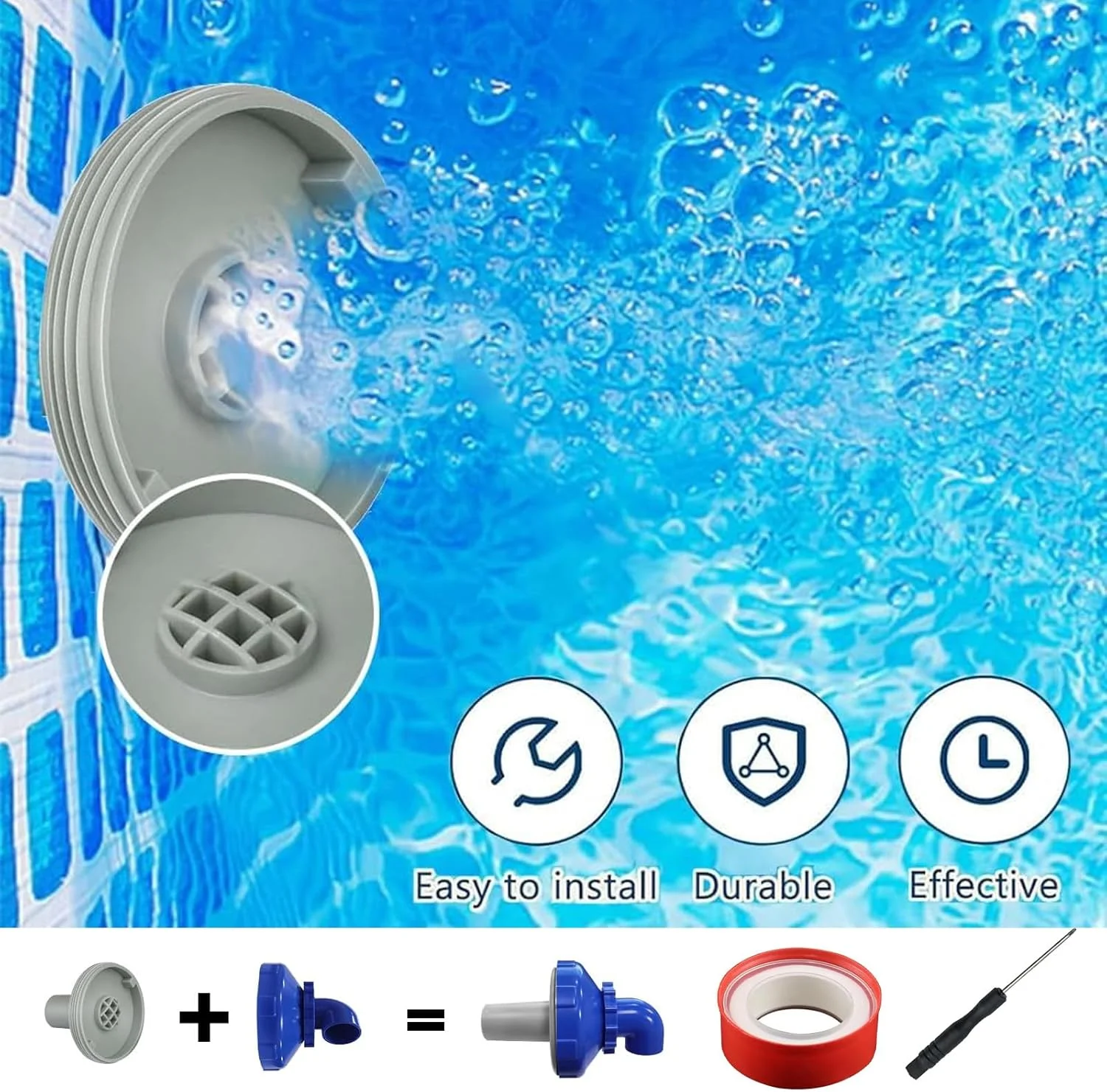 نازل ورودی استخر با قابلیت چرخش 360 درجه، قطر 32/38، نازل جت استخر قابل تنظیم، مجموعه نازل استخر، نازل ورودی استخر 32 میلی متر، مجموعه اتصالات استخر، لوازم جانبی استخر، نازل استخر برای اینتکس و بست وی نازل ورودی استخر با قابلیت چرخش 360 درجه، قطر 32/38، نازل جت استخر قابل تنظیم، مجموعه نازل استخر، نازل ورودی استخر 32 میلی متر، مجموعه اتصالات استخر، لوازم جانبی استخر، نازل استخر برای اینتکس و بست وی