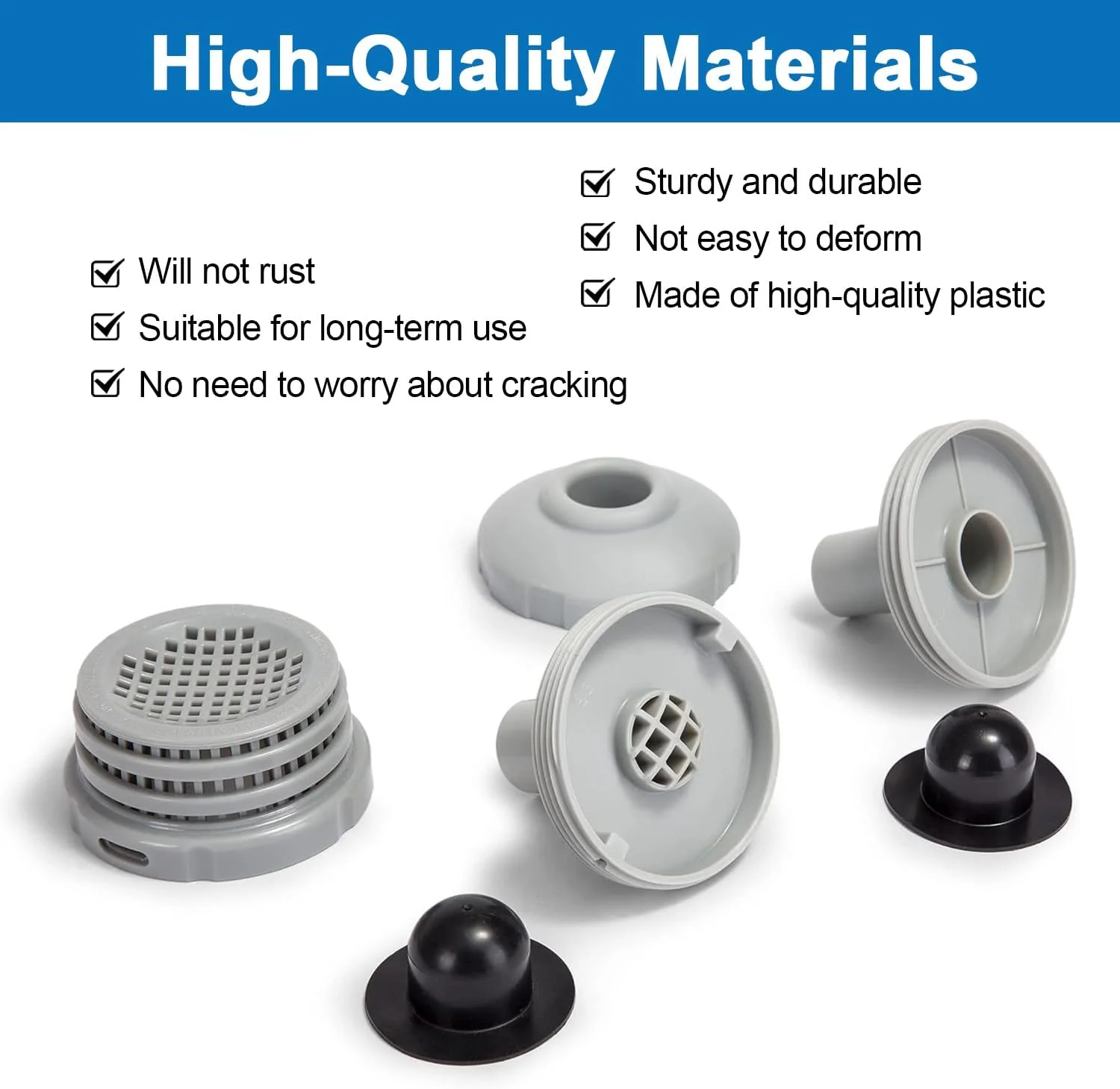 کیت قطعات استخر پیش ساخته SIGANDG شامل فیلتر استخر با خروجی 1.25 اینچ، نازل ورودی و درپوش استخر، کیت اتصال جت آب استخر، قطعه جایگزین برای لوازم جانبی استخر Intex/Coleman