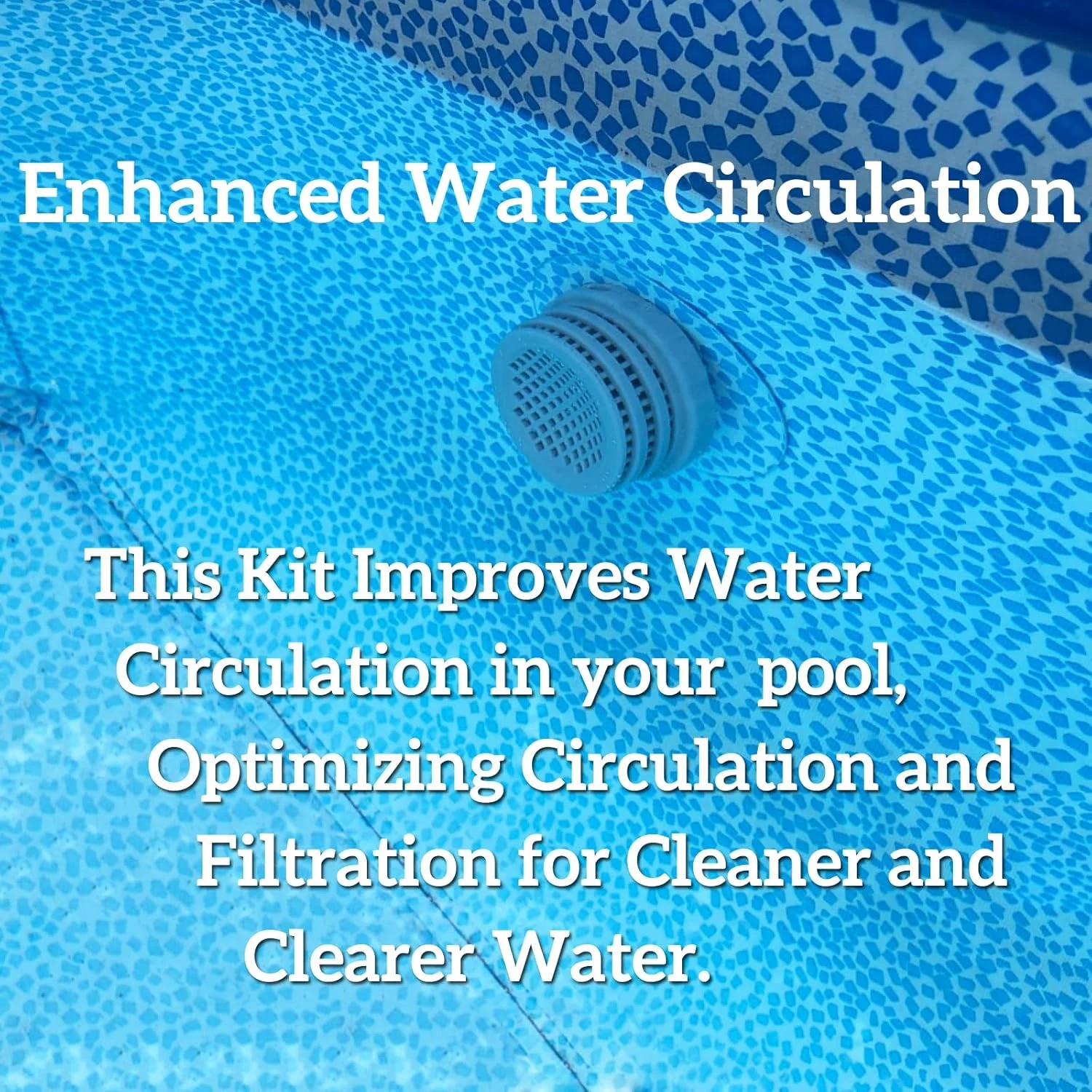 کیت اتصالات جت آب صافی ورودی استخر سازگار با صافی های استخر اینتکس، شامل نازل ورودی، توری صافی خروجی، درپوش سوراخ اتصالات 1.25 اینچی