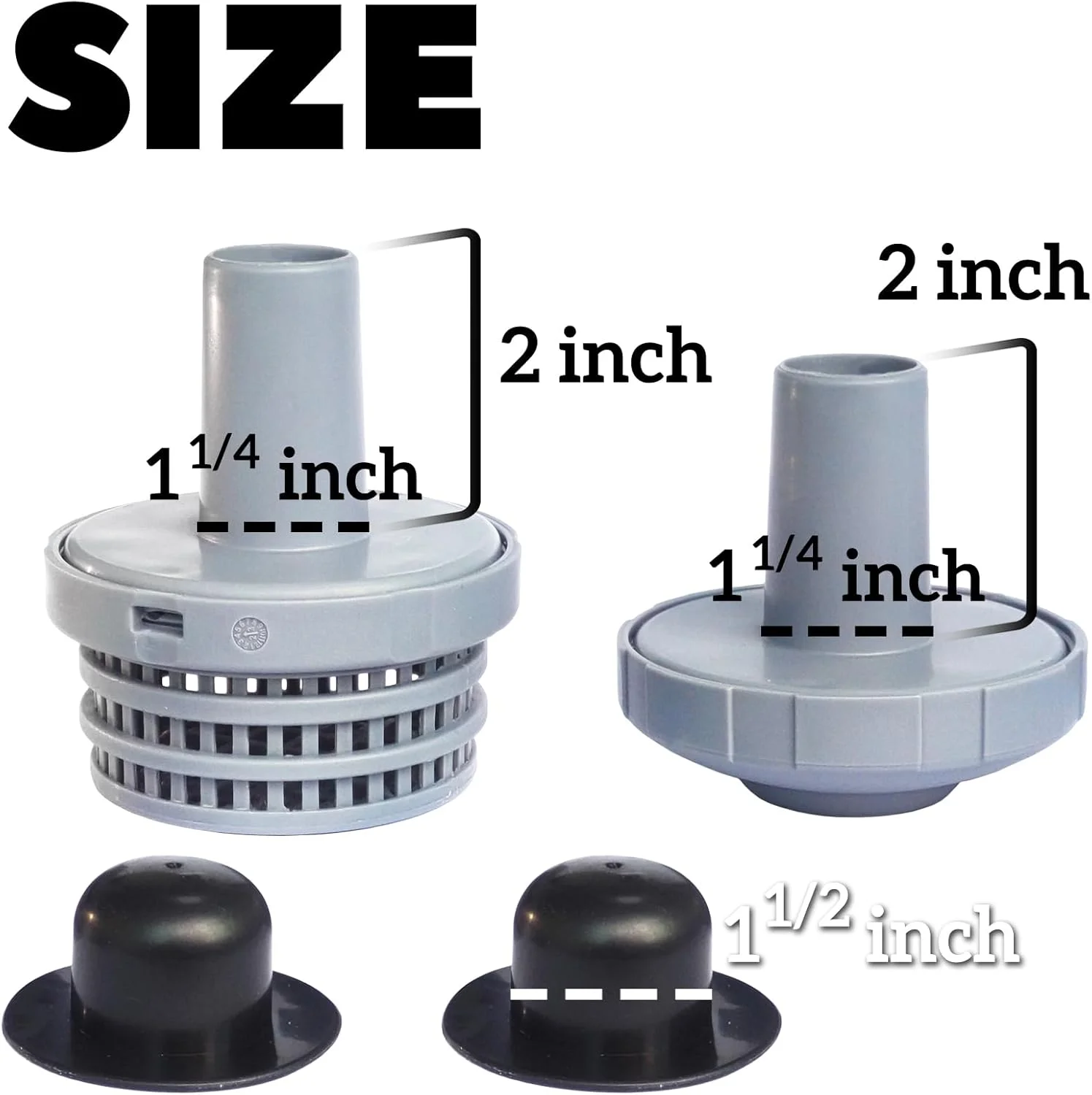 کیت اتصالات جت آب صافی ورودی استخر سازگار با صافی های استخر اینتکس، شامل نازل ورودی، توری صافی خروجی، درپوش سوراخ اتصالات 1.25 اینچی