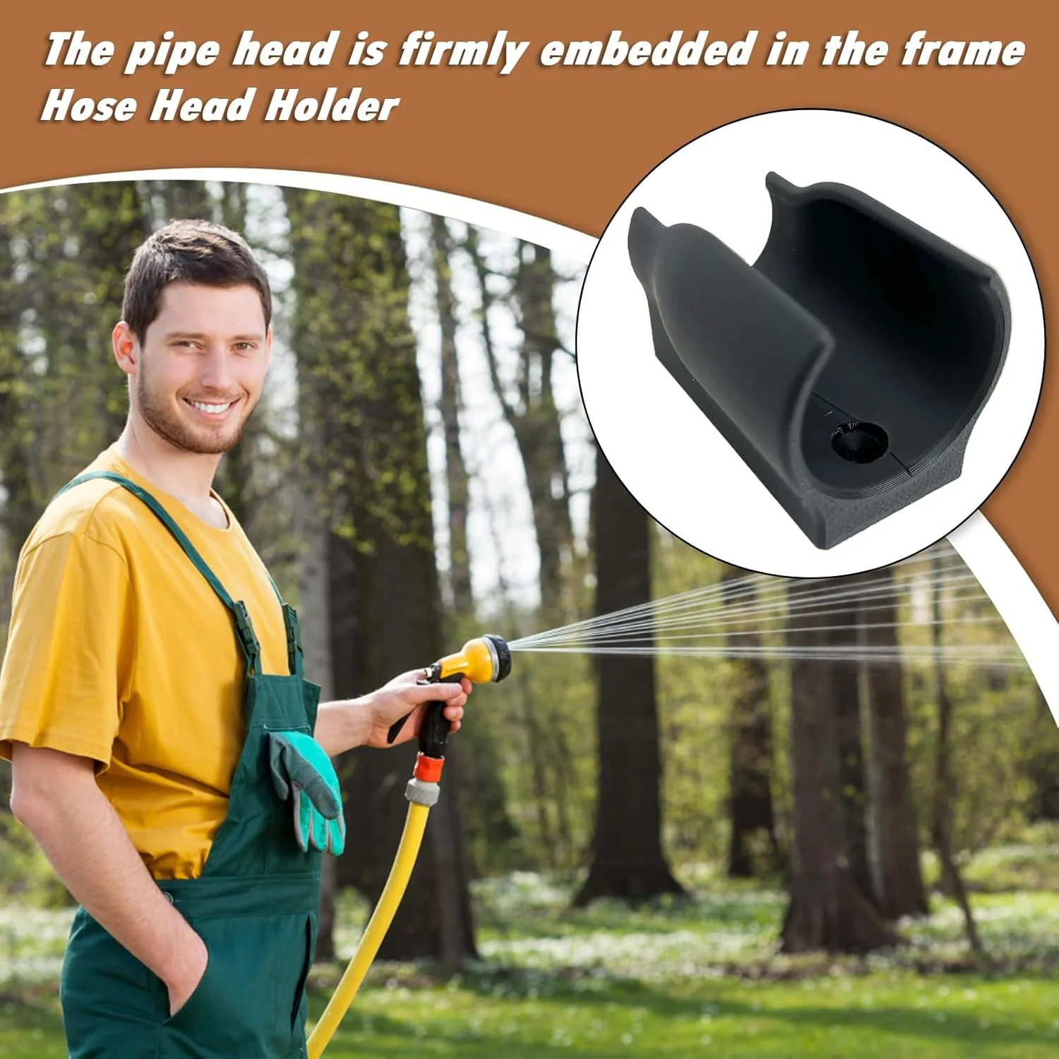 نگهدارنده شلنگ دیواری، براکت نگهدارنده نازل و اسپری شلنگ | اتصال ضد لغزش نازل و اسپری برای حیاط، چمن، استخر، باغبانی، فضای باز نگهدارنده شلنگ دیواری، براکت نگهدارنده نازل و اسپری شلنگ | اتصال ضد لغزش نازل و اسپری برای حیاط، چمن، استخر، باغبانی، فضای باز
