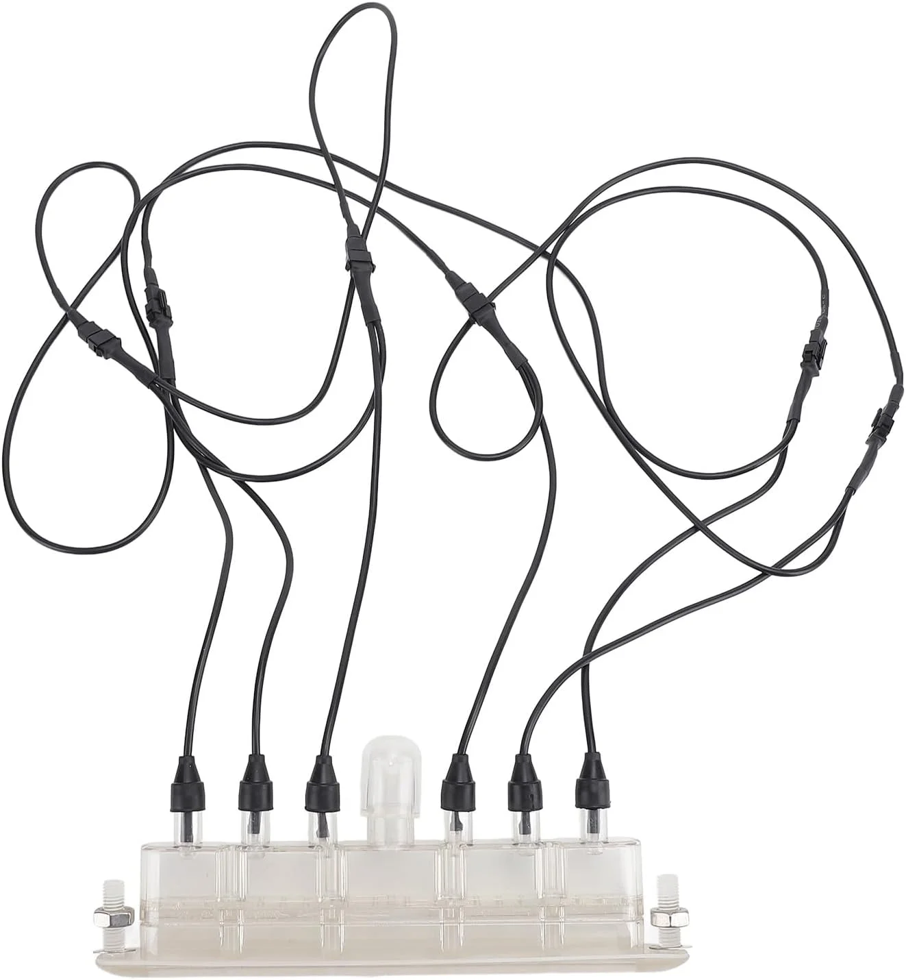 نازل آبنمای آبشاری ال ای دی RGB 12 ولت، خروجی آبشار پلاستیکی استخر برای حوض ماهی با طراحی مدرن و چراغ های RGB، مناسب برای